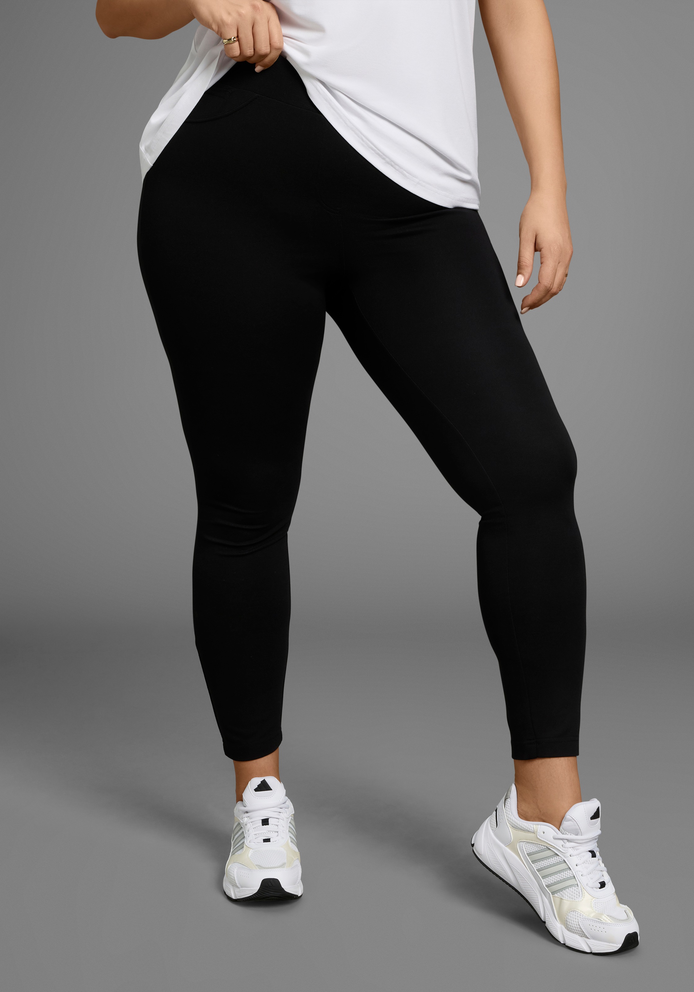 Laura Scott CURVE Leggings "Große Größen" mit dekorativen Details im Jeggings-Look