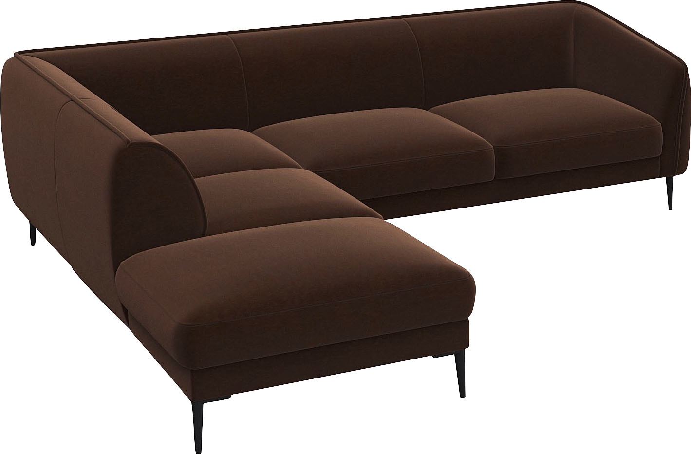 FLEXLUX Ecksofa »Belle Designsofa, L-Form, B/T 268/209 cm«, Skandinavisches Design, In hochwertiger Verarbeitung