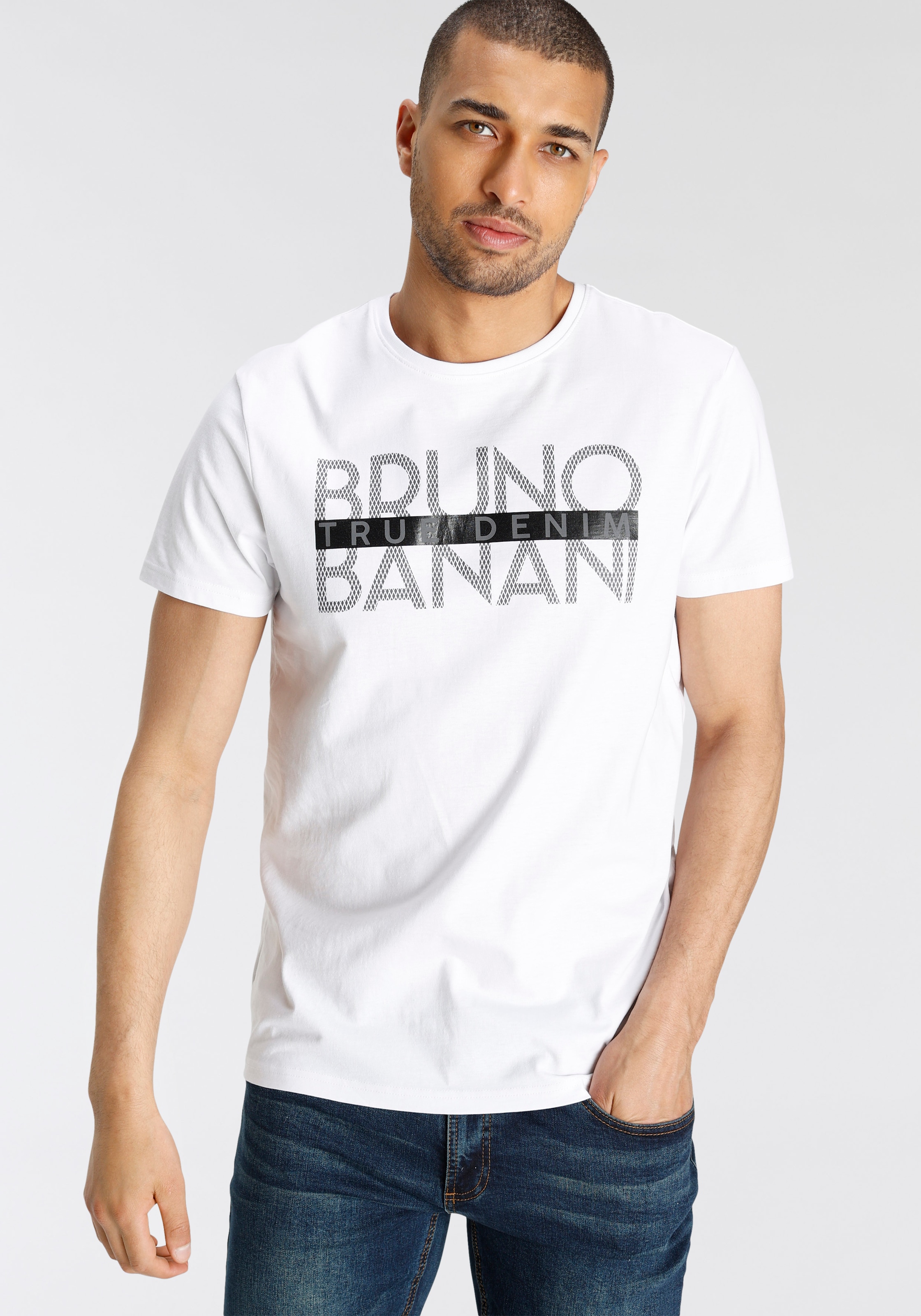 Bruno Banani T-Shirt, kurzärmelig, schmal geschnitten, bedruckt, aus Baumwo günstig online kaufen