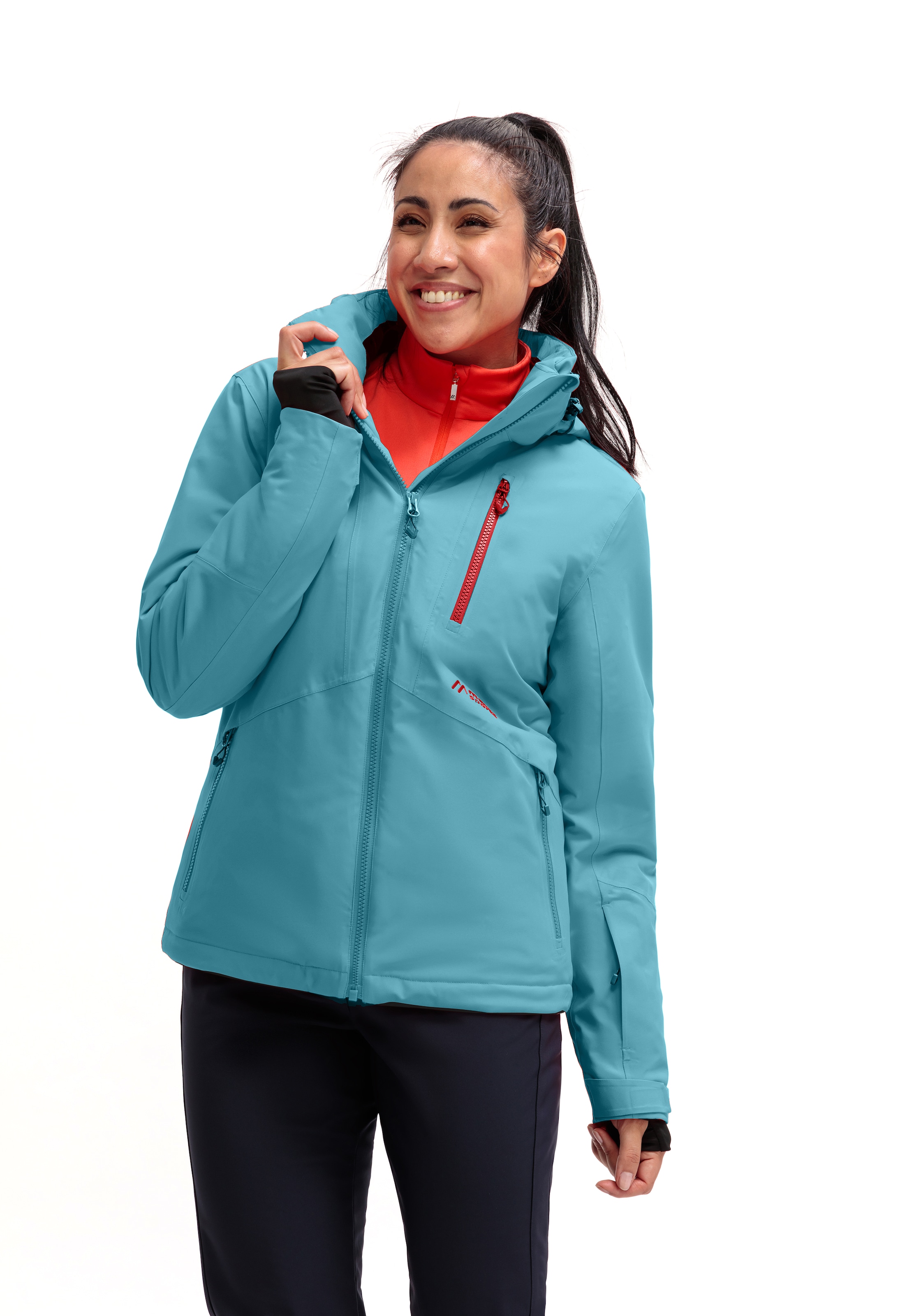 Maier Sports Skijacke »Straja«, Damen Winterjacke, wind/wasserdicht, 3 RV-Taschen und Kapuze