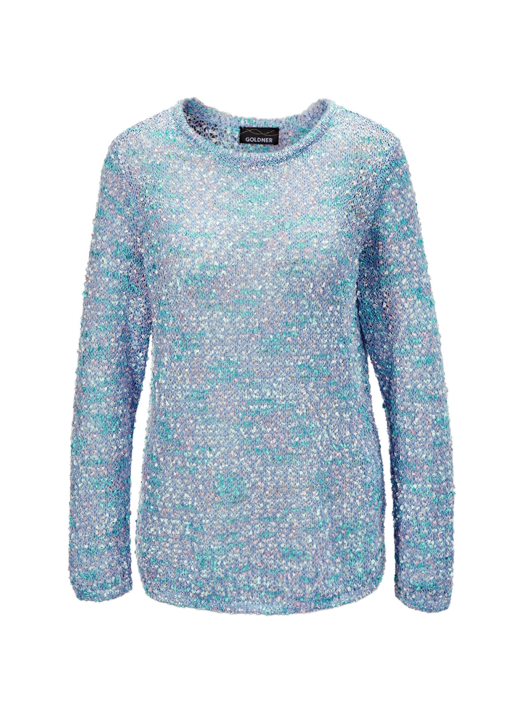 GOLDNER Strickpullover "Kurzgröße Effektvoller locker gestrickter Bändchengarnpullover" Ohne