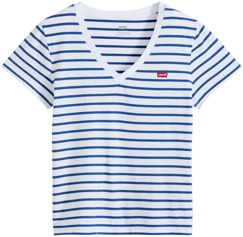 Levi's® V-Shirt »PERFECT VNECK« mit Mini-Batwing-Logostickerei