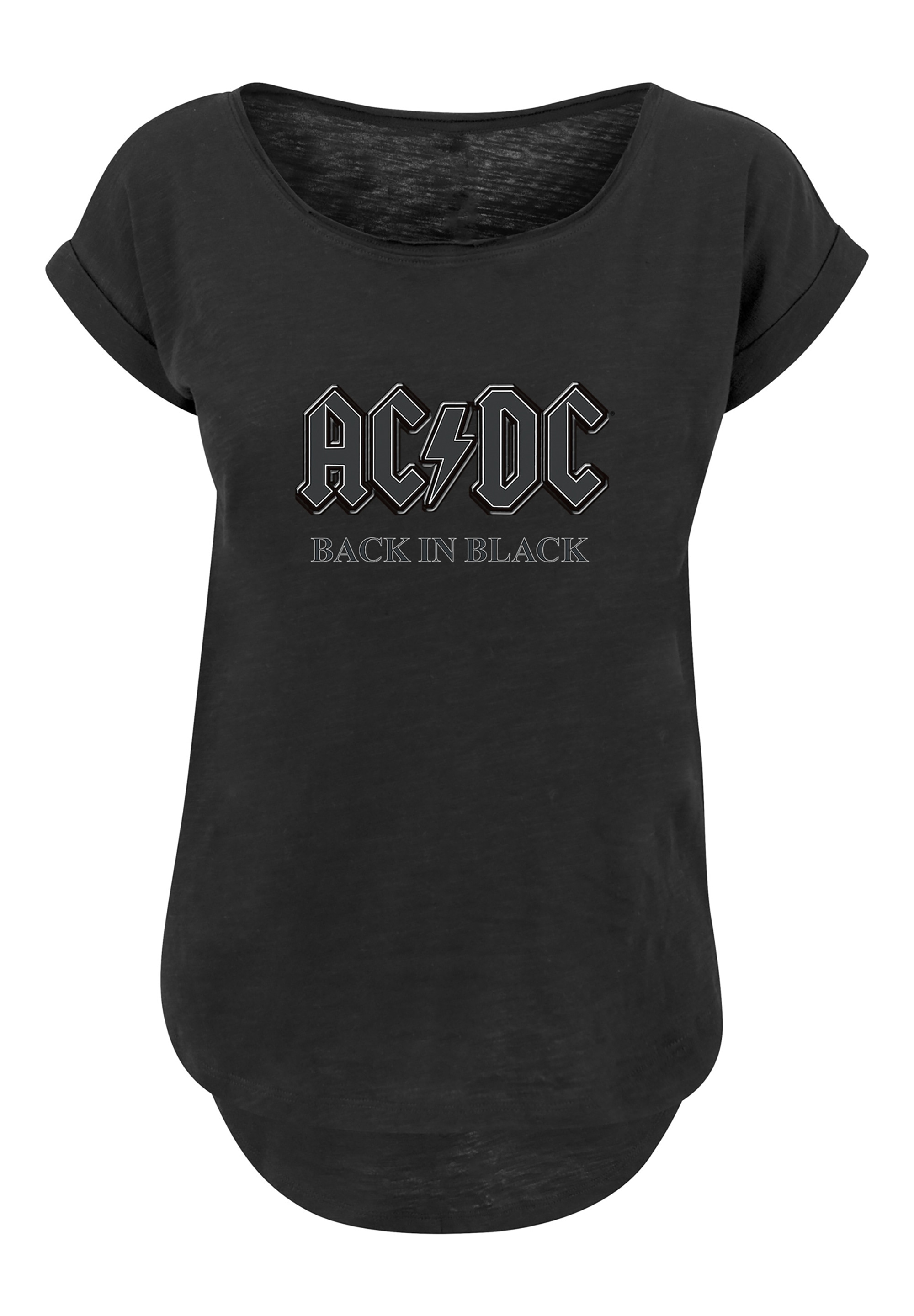 F4NT4STIC T-Shirt "AC/DC Back in Black", Damen,Premium Merch,Lang,Longshirt günstig online kaufen