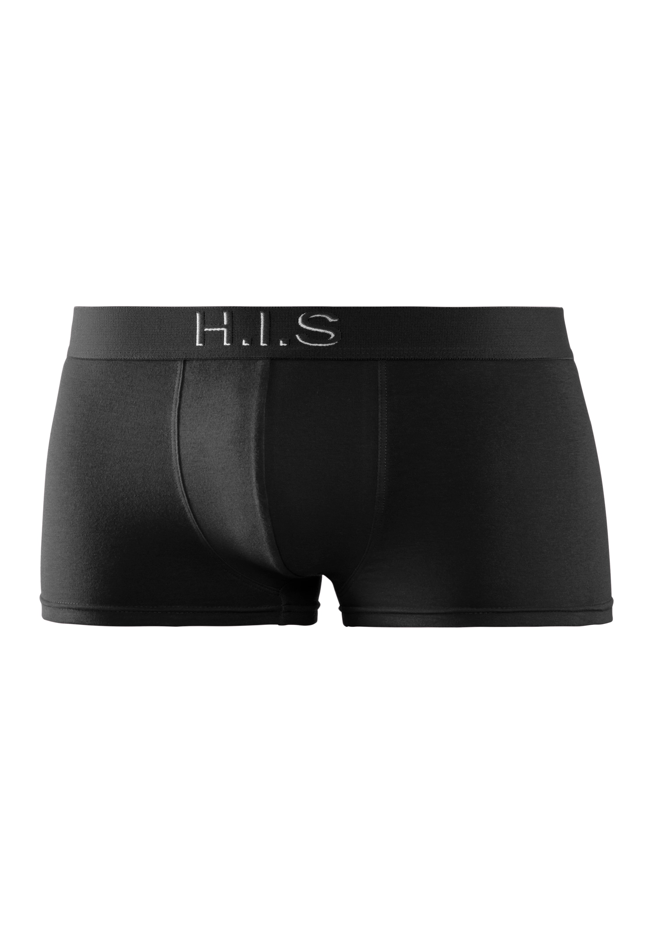H.I.S Hipster, (Packung, 5 St.), knapp sitzende Boxershorts am Webbund mit Logoschriftzug mit 3D Effekt