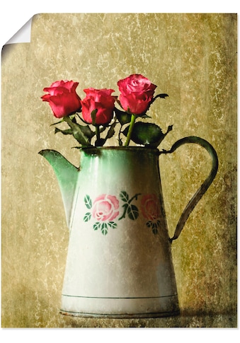Artland Paveikslas »Drei Rosen in einer alten ...