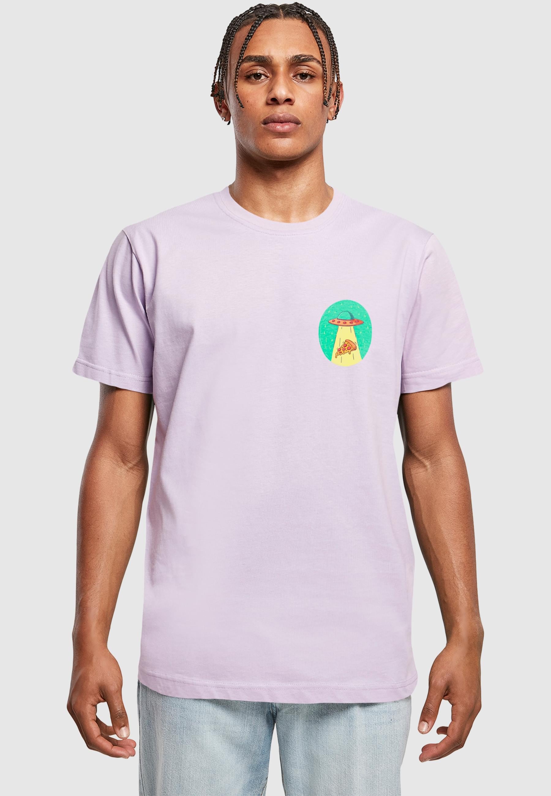 MisterTee T-Shirt »MisterTee Herren Ufo Pizza Tee«, (1 tlg.)