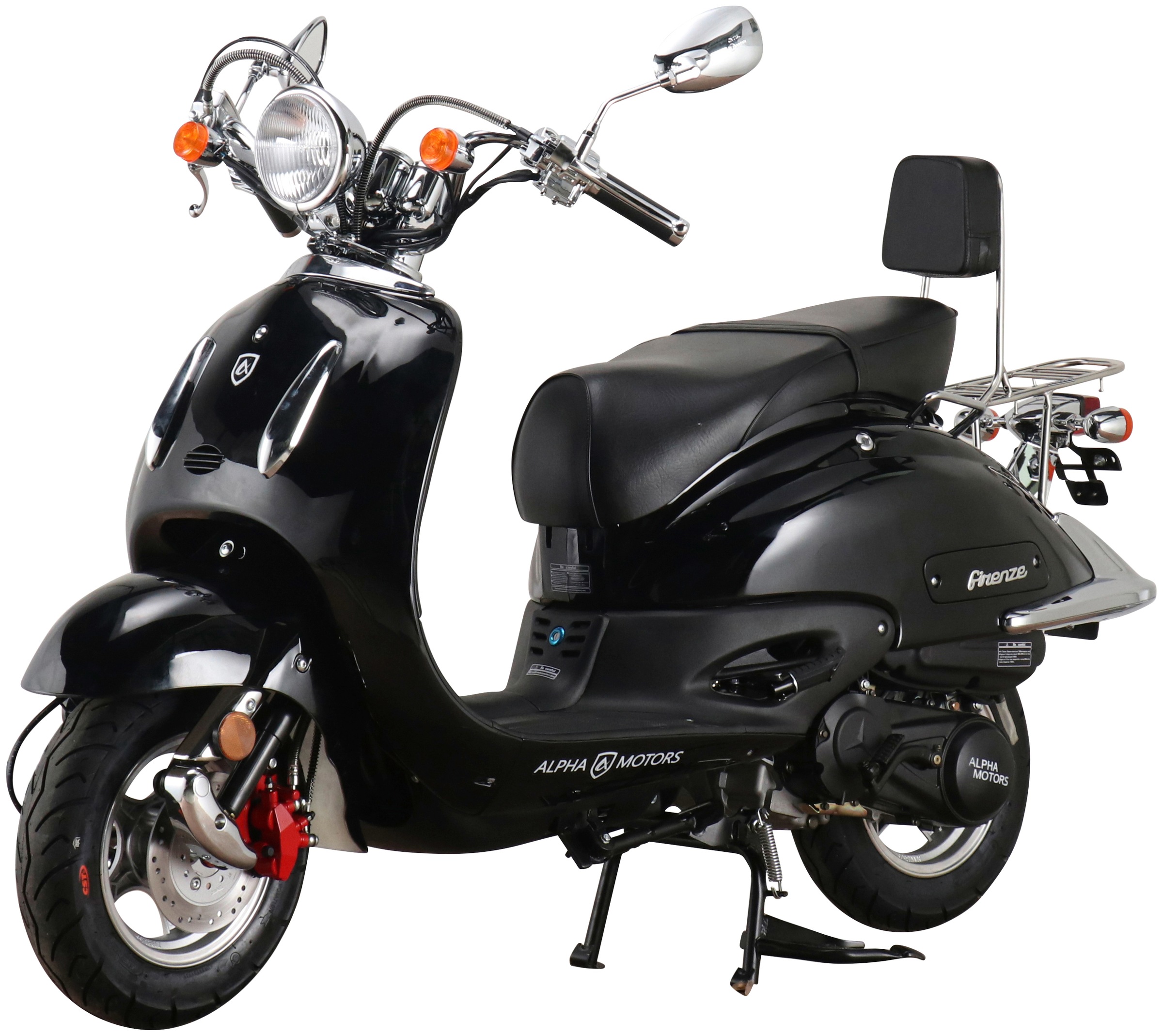 Alpha Motors Motorroller Retro Firenze 50 ccm 45 kmh EURO 5 schwarz