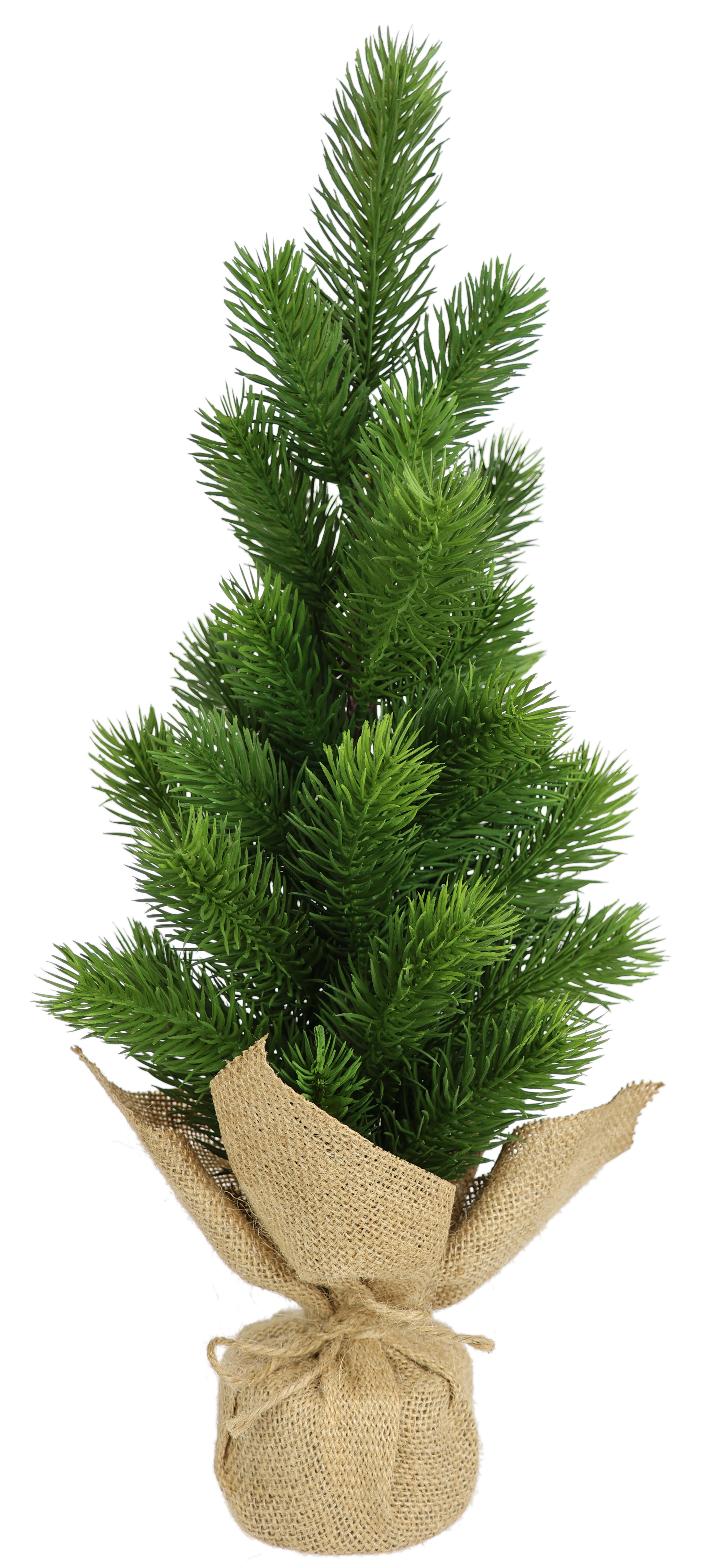I.GE.A. Künstlicher Weihnachtsbaum "Tannenbaum" in Jute-Topf, Christbaum Weihnachtsdeko Kunstbaum kleiner Dekobaum