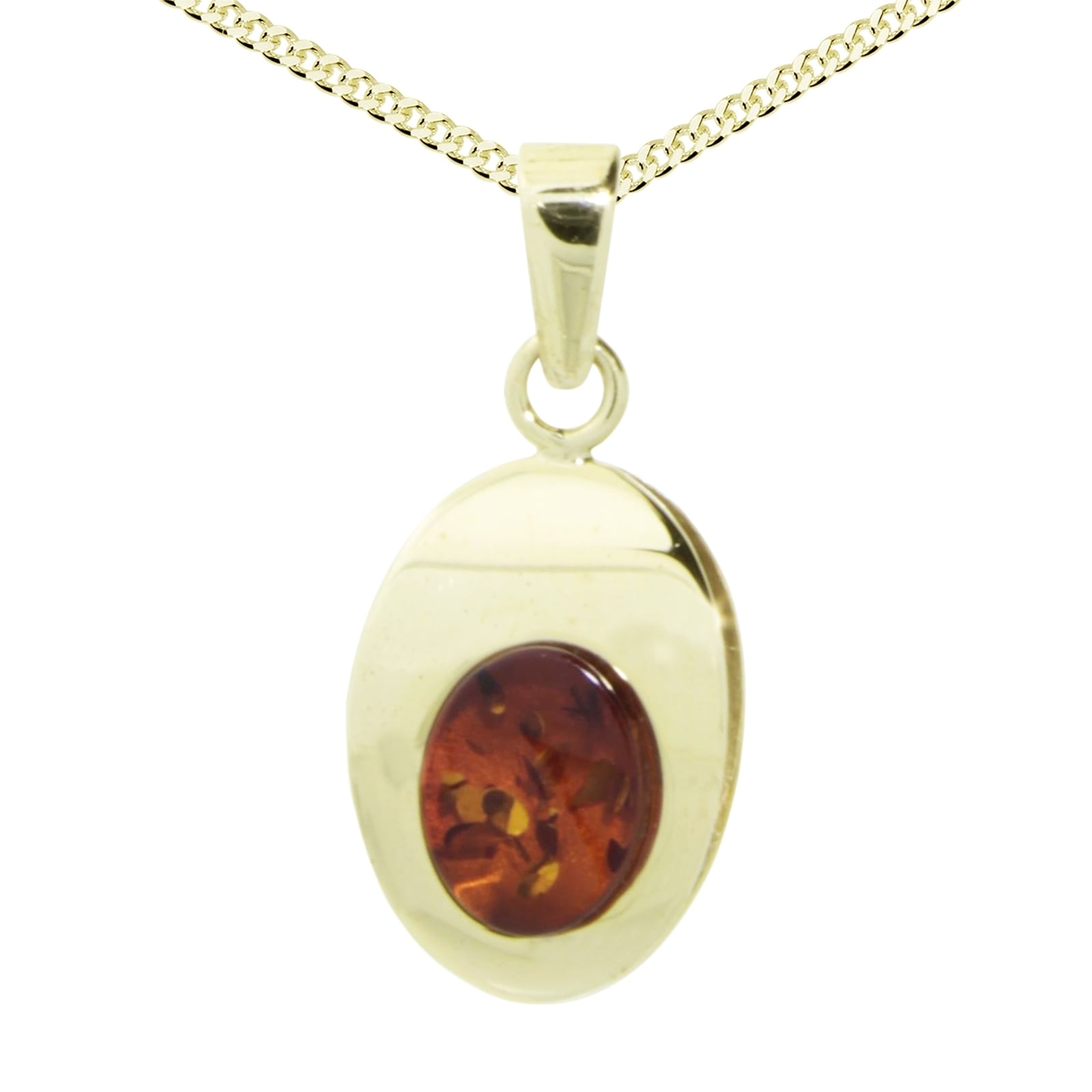 Kette mit Anhänger OSTSEE-SCHMUCK "Ostsee-Schmuck Kette mit Anhänger Jessie" Gr. 42, gold, Halsketten, Damen, 42cm, Gelbgold 333, L: 42