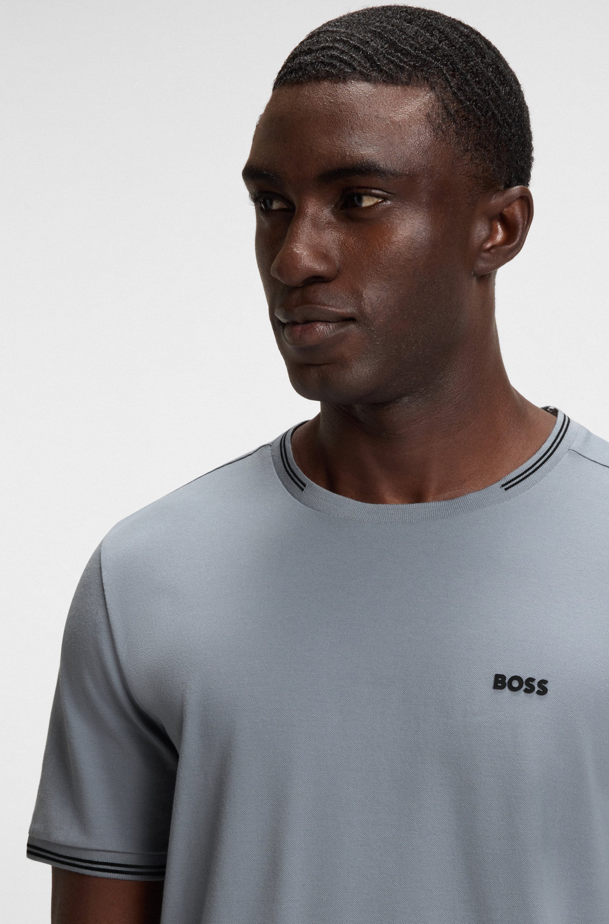 BOSS GREEN T-Shirt »Taul«, mit kontrastfarbenen Streifendetails
