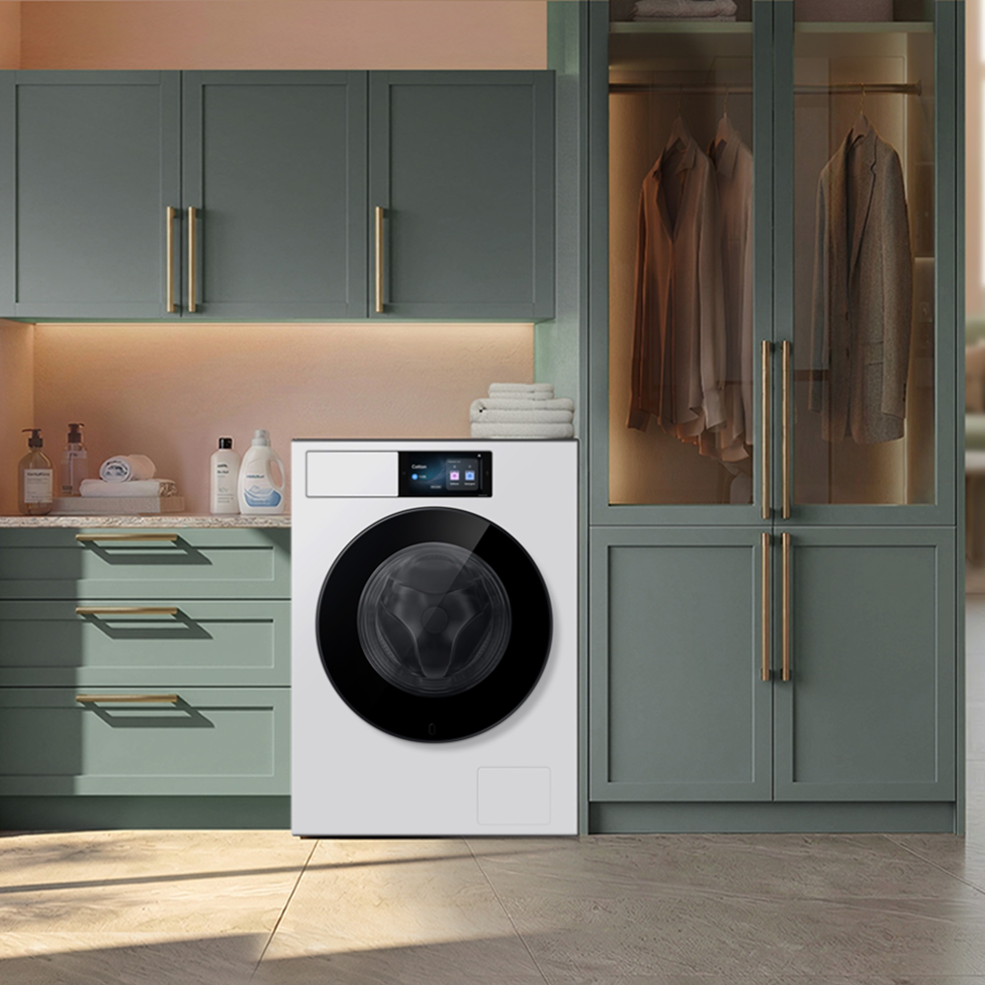 Samsung Bespoke AI Waschmaschine WF90H/24 mit AI Home, EEK: A (-65%) 9 kg