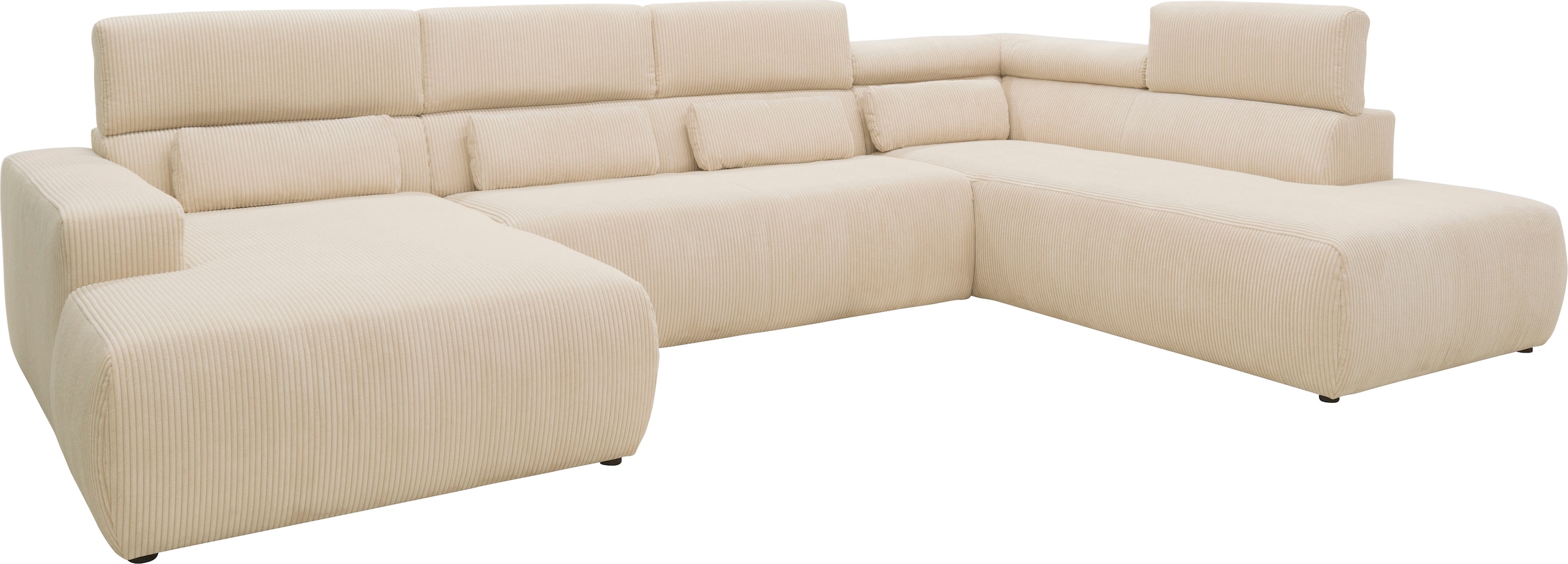 DOMO collection Wohnlandschaft Brandon viele Bezugsarten, incl. Nierenkissen, mit Kopfteilverstellung, wahlweise Sitztiefenverstellung