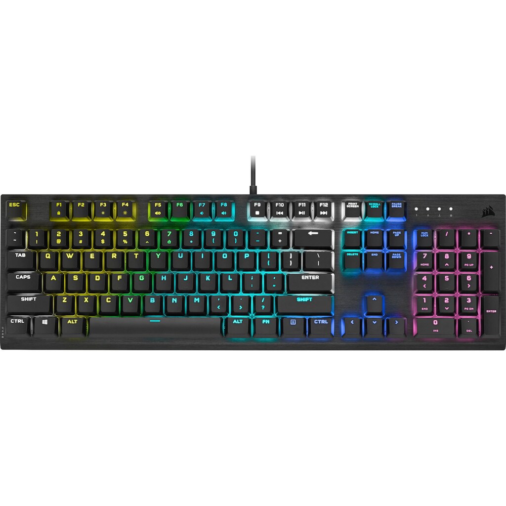 Corsair Gaming-Tastatur »K60 RGB PRO«, (Ziffernblock-ausklappbare Füße)