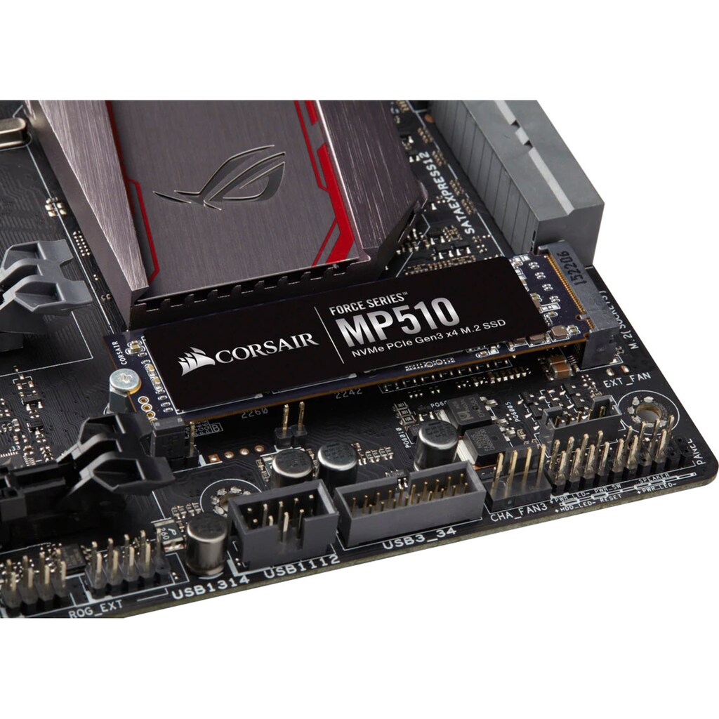 Corsair interne SSD »Force Series MP510 4TB NVMe PCIe Gen3 x4 M.2-SSD«, Anschluss M.2 PCIe 3.0