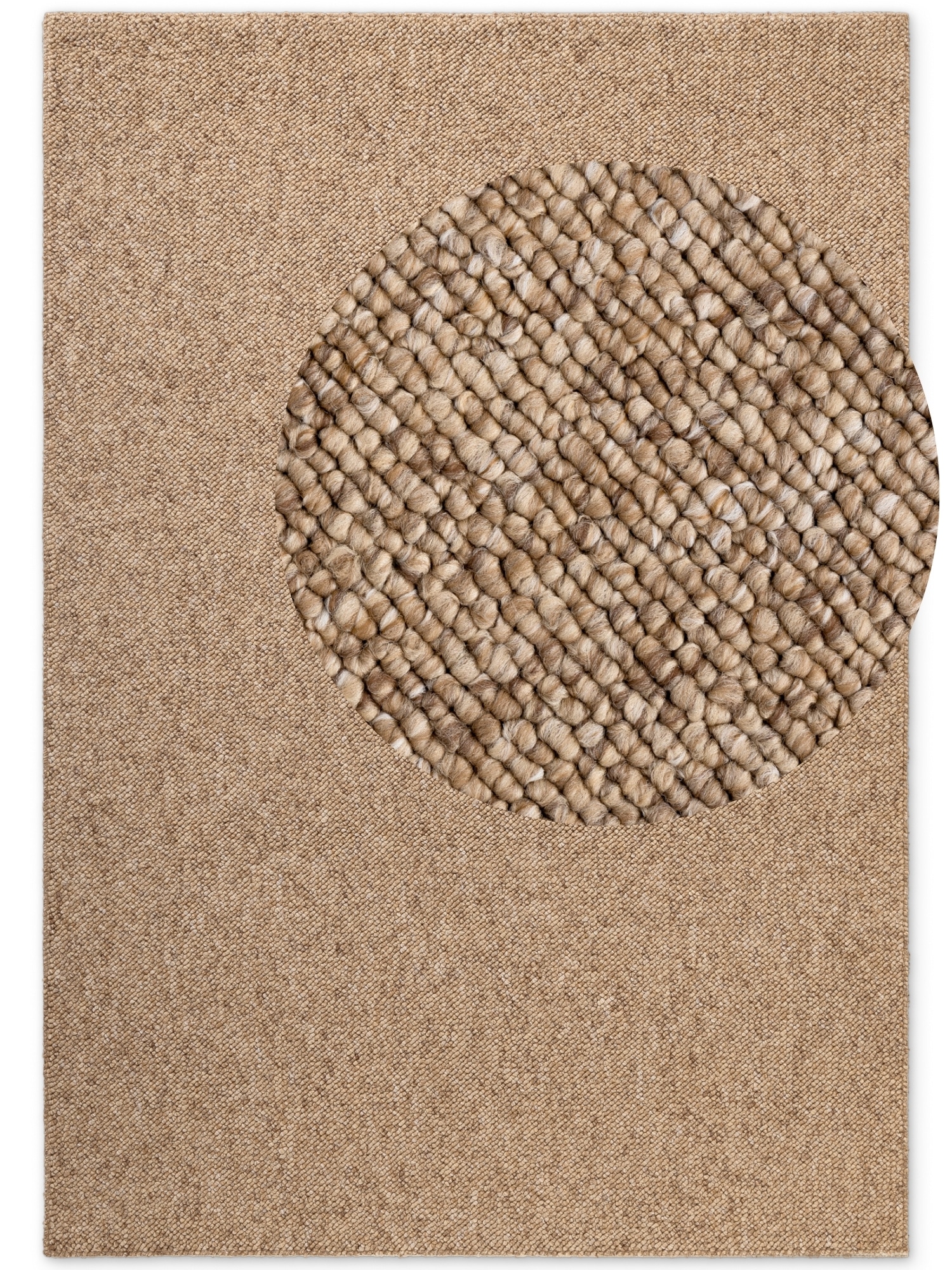 ELLE DECORATION Teppich »Rocco«, rechteckig, 10 mm Höhe, Nachhaltig, Läufer, waschbar, Wohnzimmer, Esszimmer, Woll-Optik