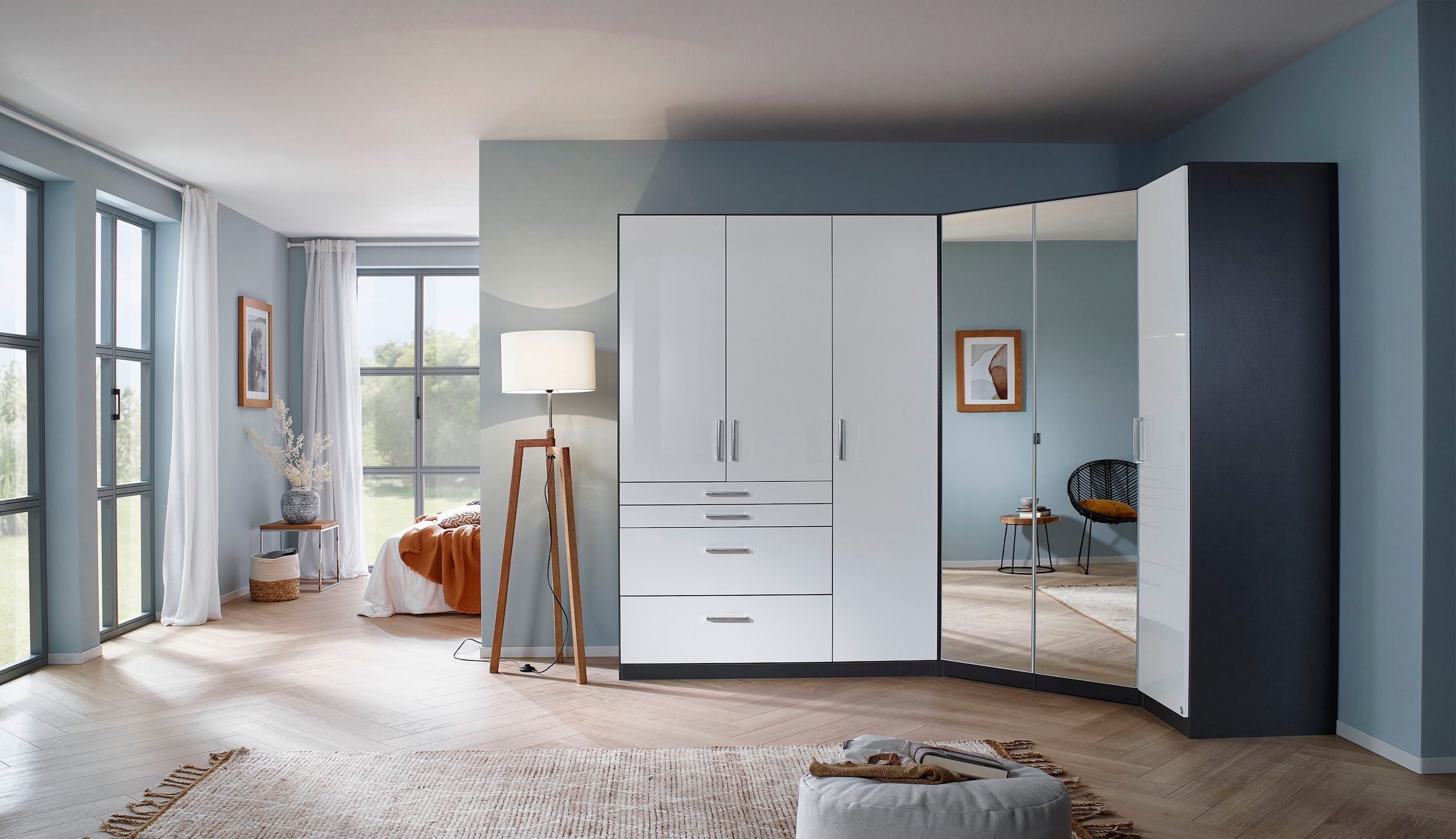 rauch Schrank-Set »Kleiderschrank Schrank Garderobe Garderobenschrank Eckschrank HOMBURG« Set, 