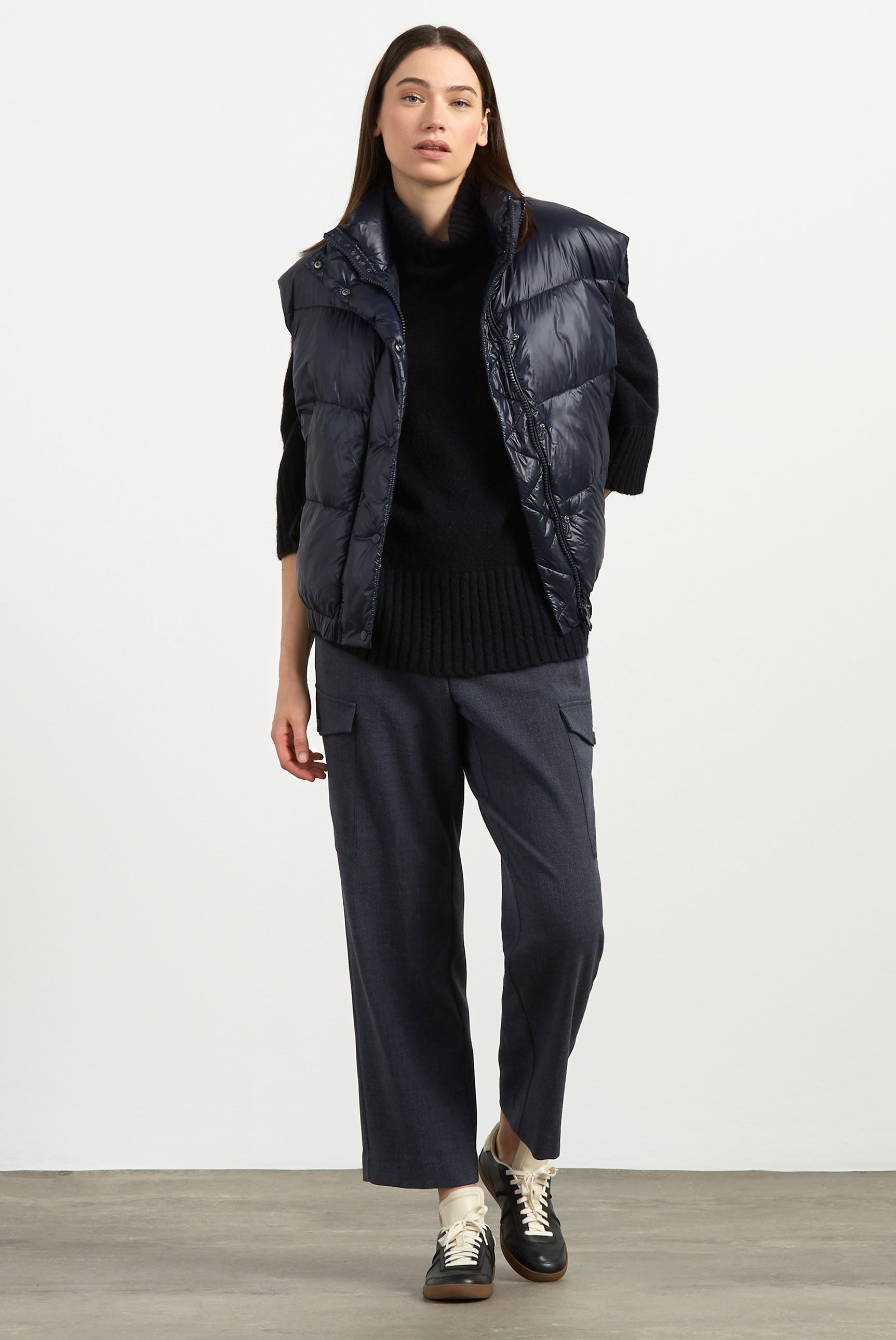 SENSES.THE LABEL Steppweste mit elastischem Saumabschluss