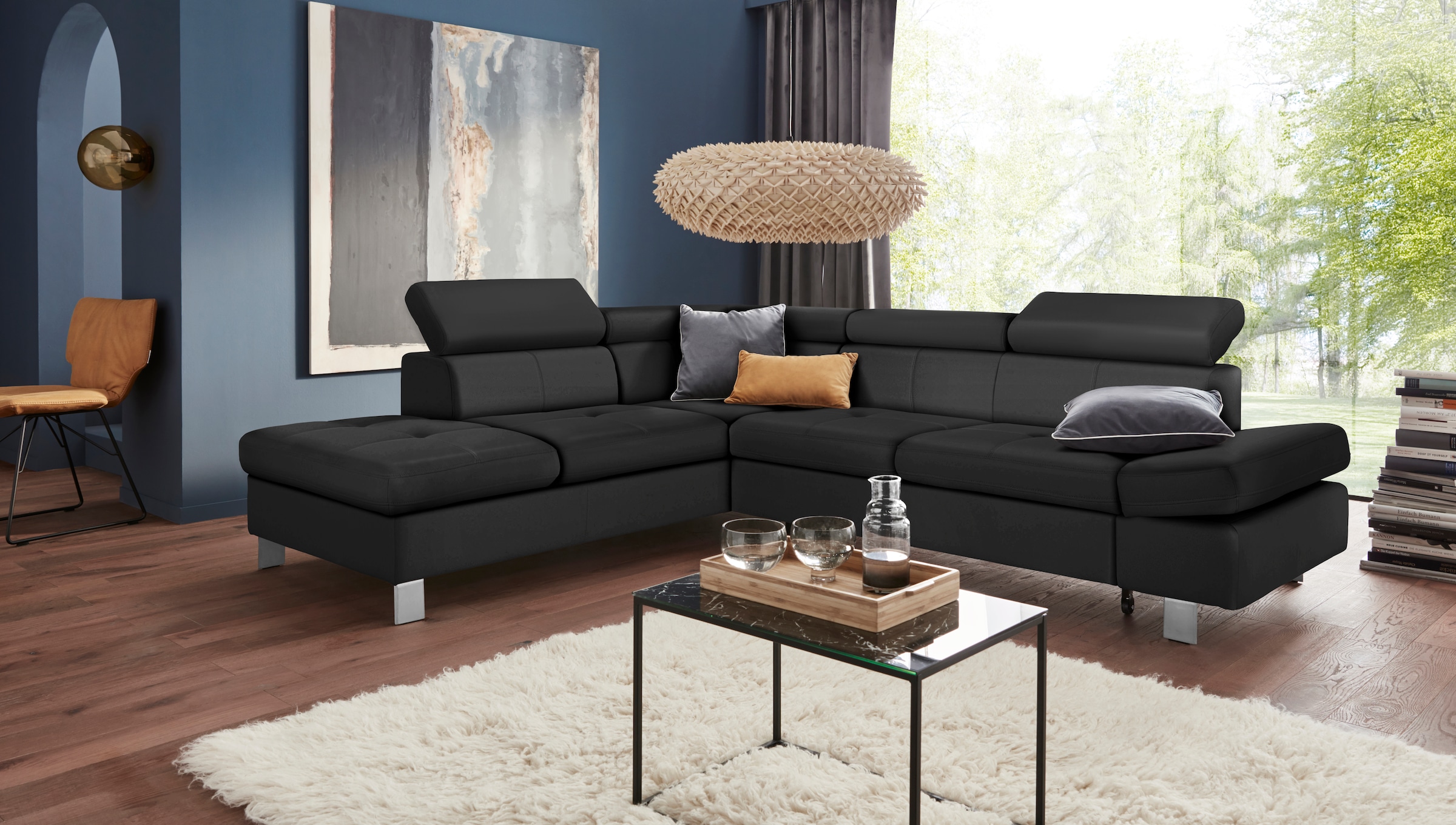 exxpo - sofa fashion Ecksofa Fiji, L-Form, mit Kopf- bzw. Rückenverstellung günstig online kaufen