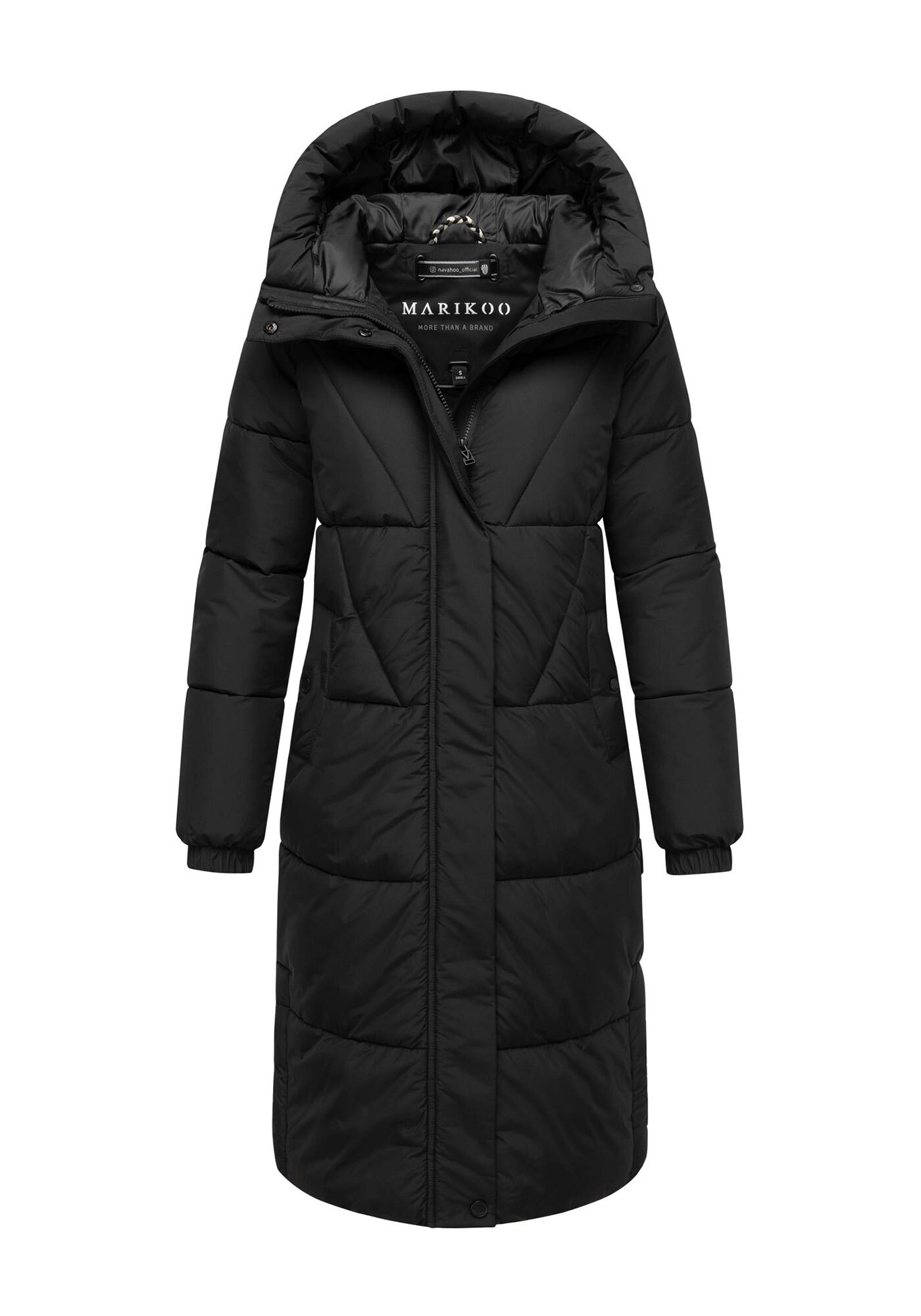 Marikoo Winterjacke »Yaskaa«, Bewegungsschlitze mit Druckknopfverschluss