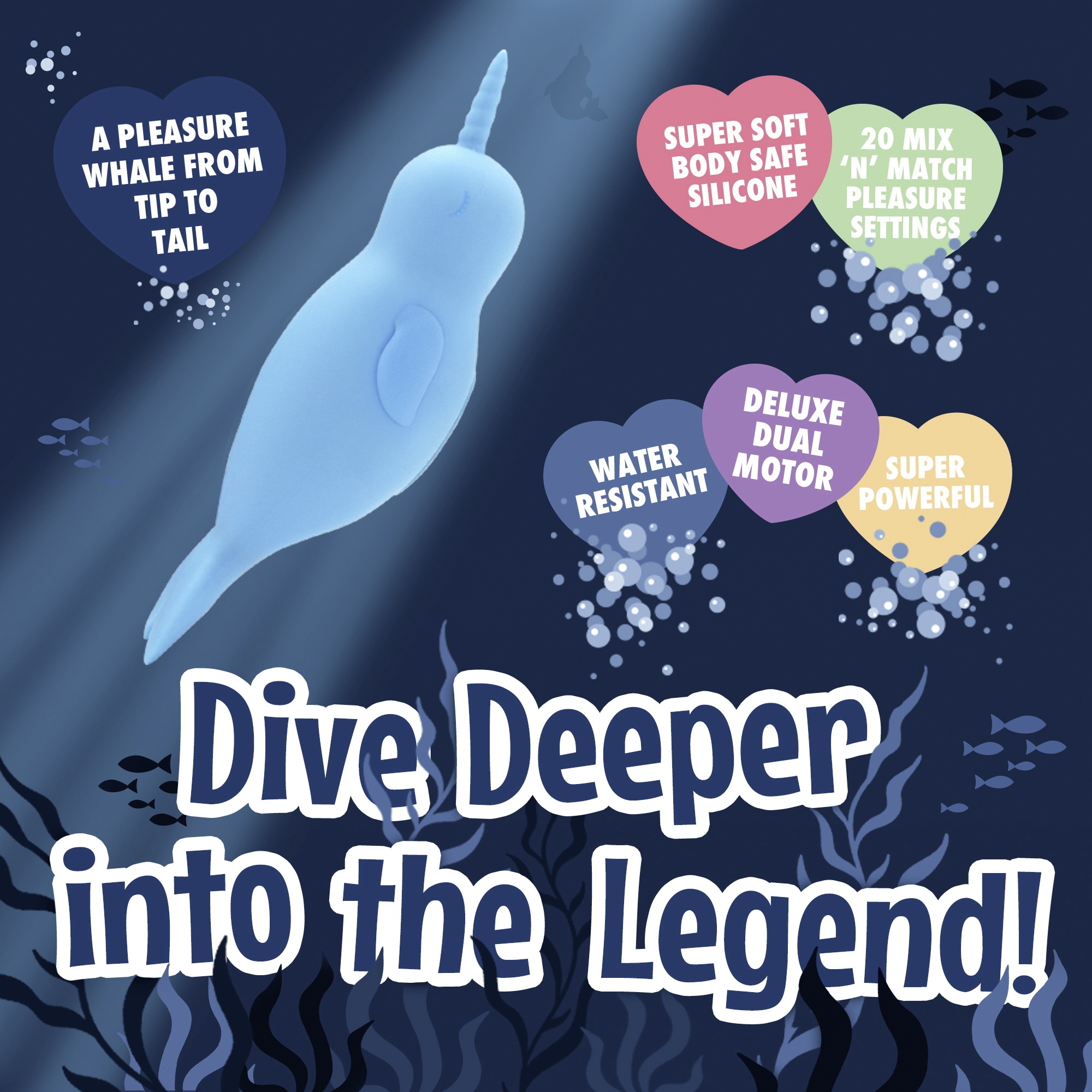 You2Toys Vibrator »Auflegevibrator Narwhal«