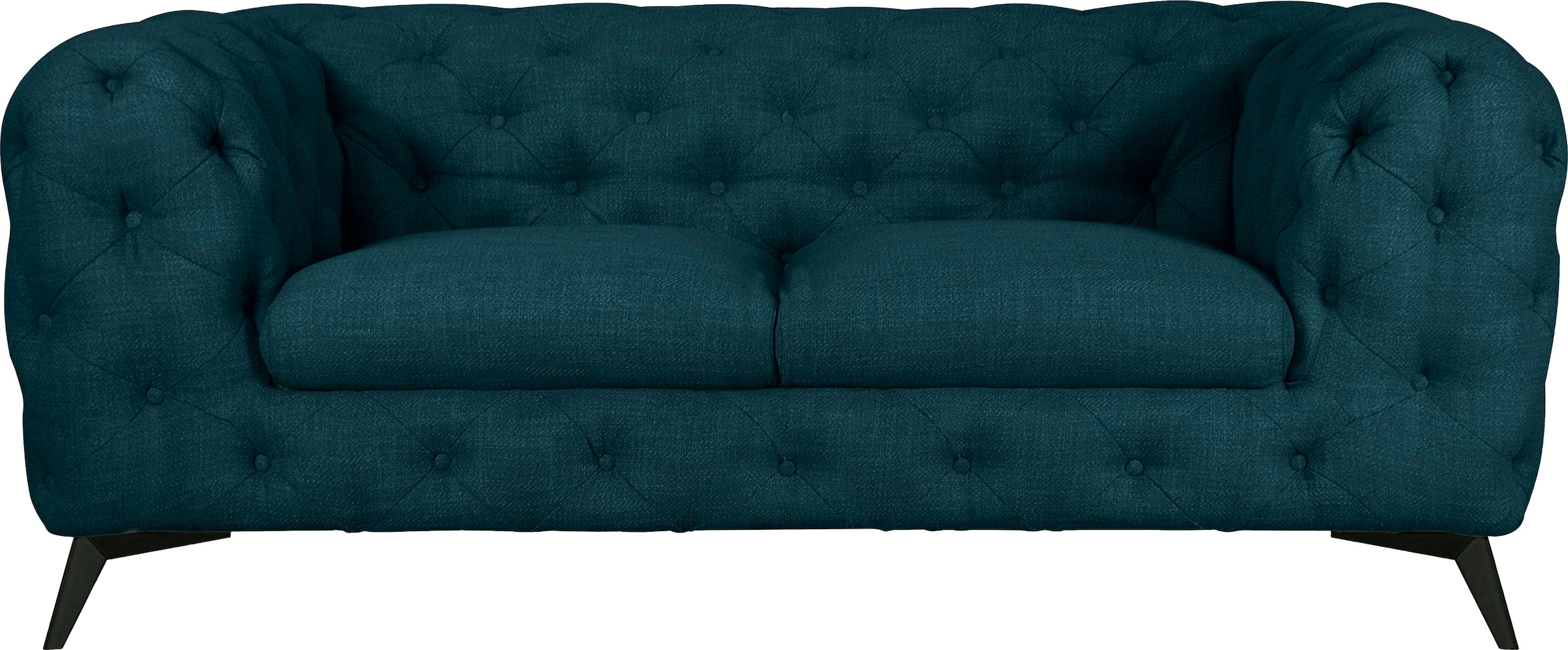 Leonique Chesterfield-Sofa "Glynis", aufwändige Knopfheftung, moderne Chesterfield Optik, Fußfarbe wählbar