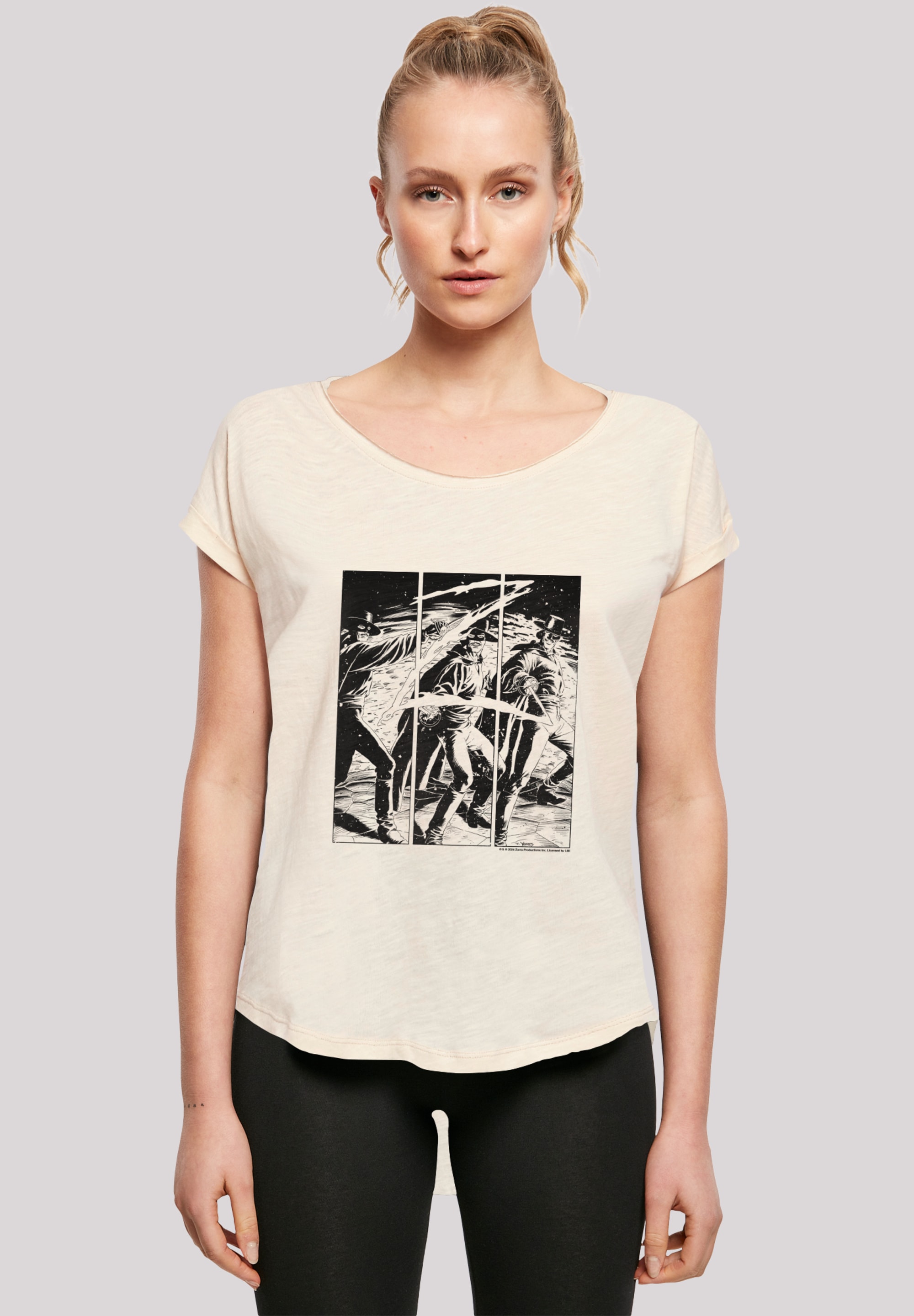 F4NT4STIC T-Shirt "Zorro Mark Of Zorro Comic Strip Art", Premium Qualität günstig online kaufen