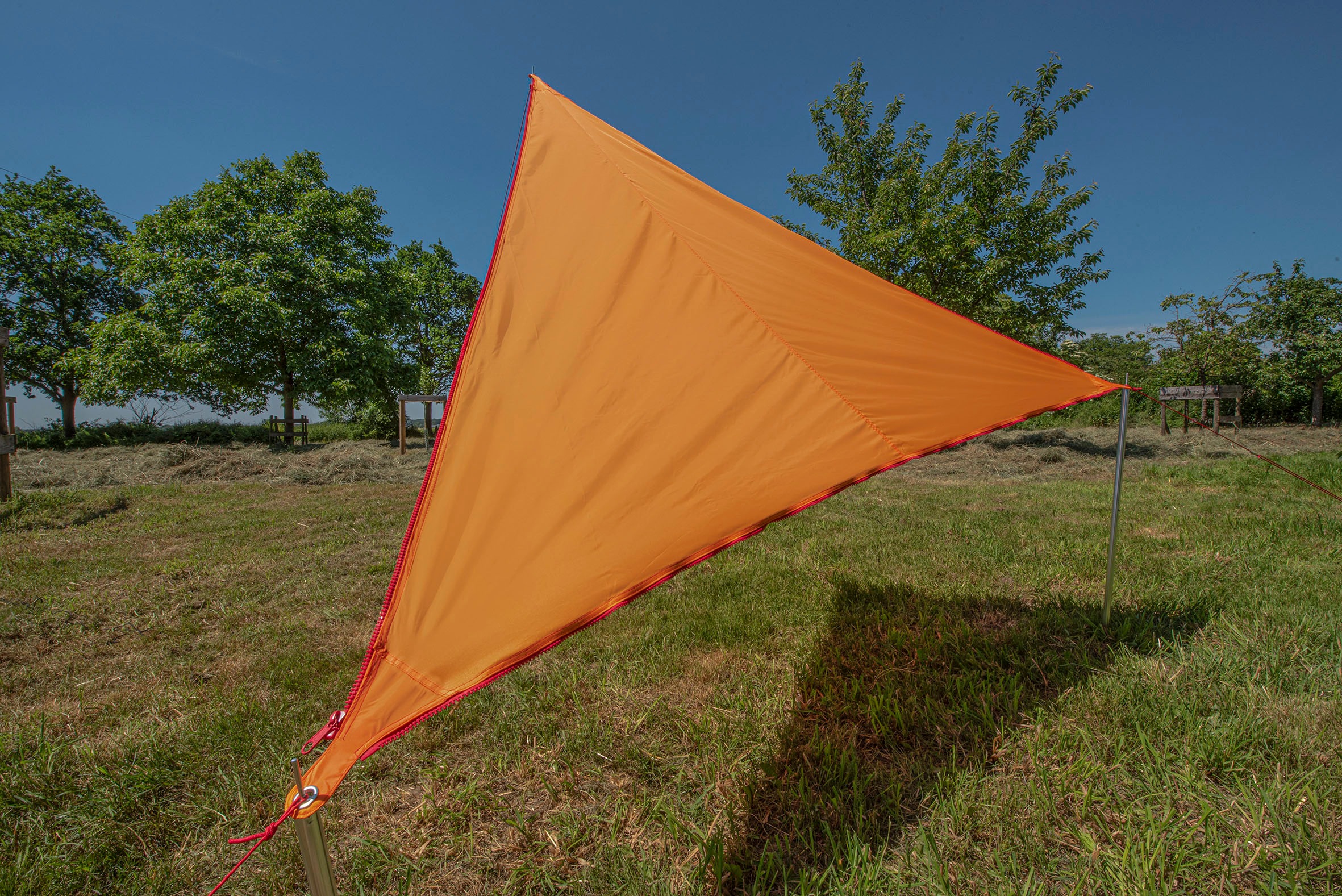 BENT Zip-Canvas Sun Sail Orange 250x250cm 2