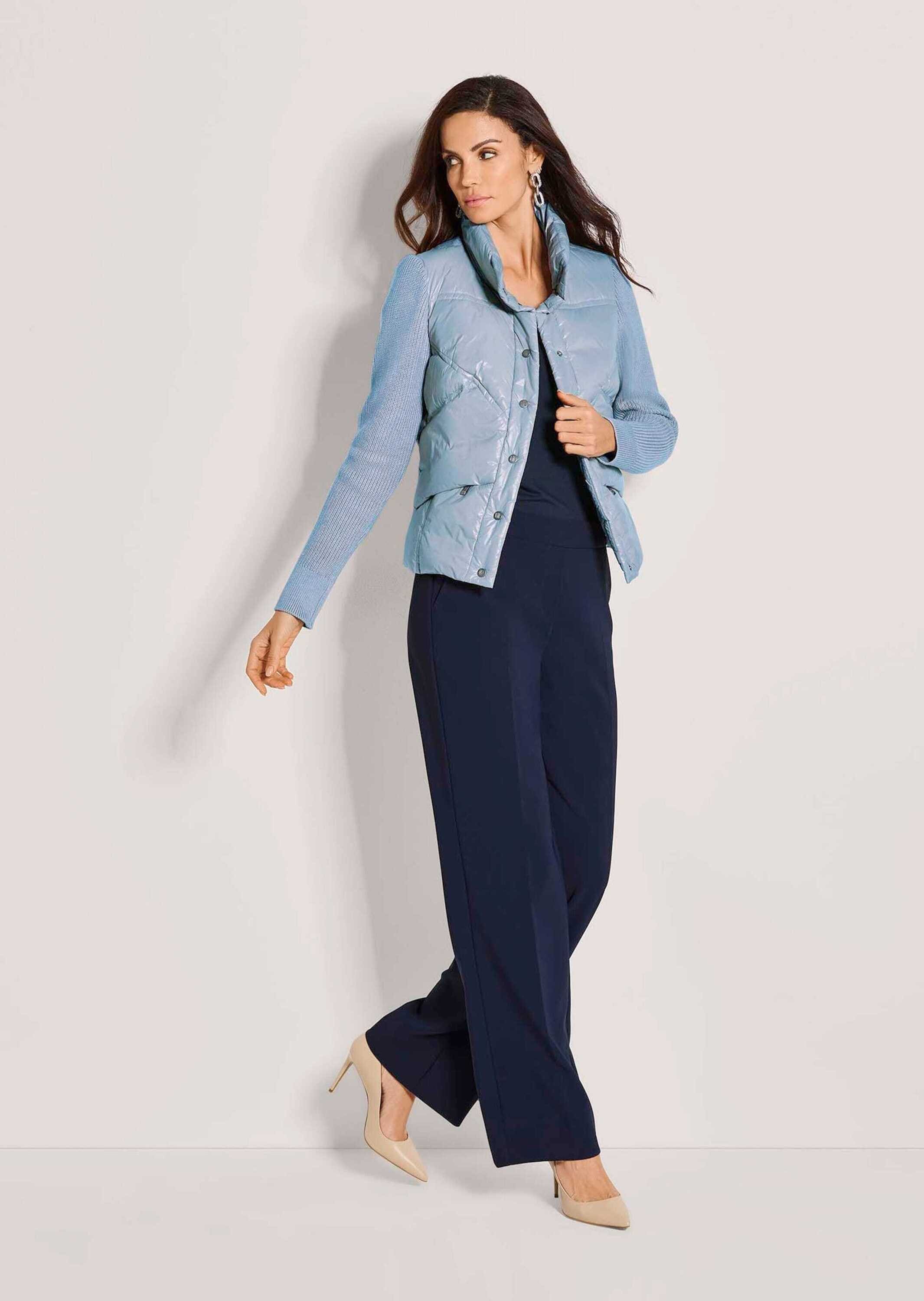 MADELEINE Kurzjacke »Steppjacke Sportive Übergangsjacke mit Strickärmeln« Strickärmel
