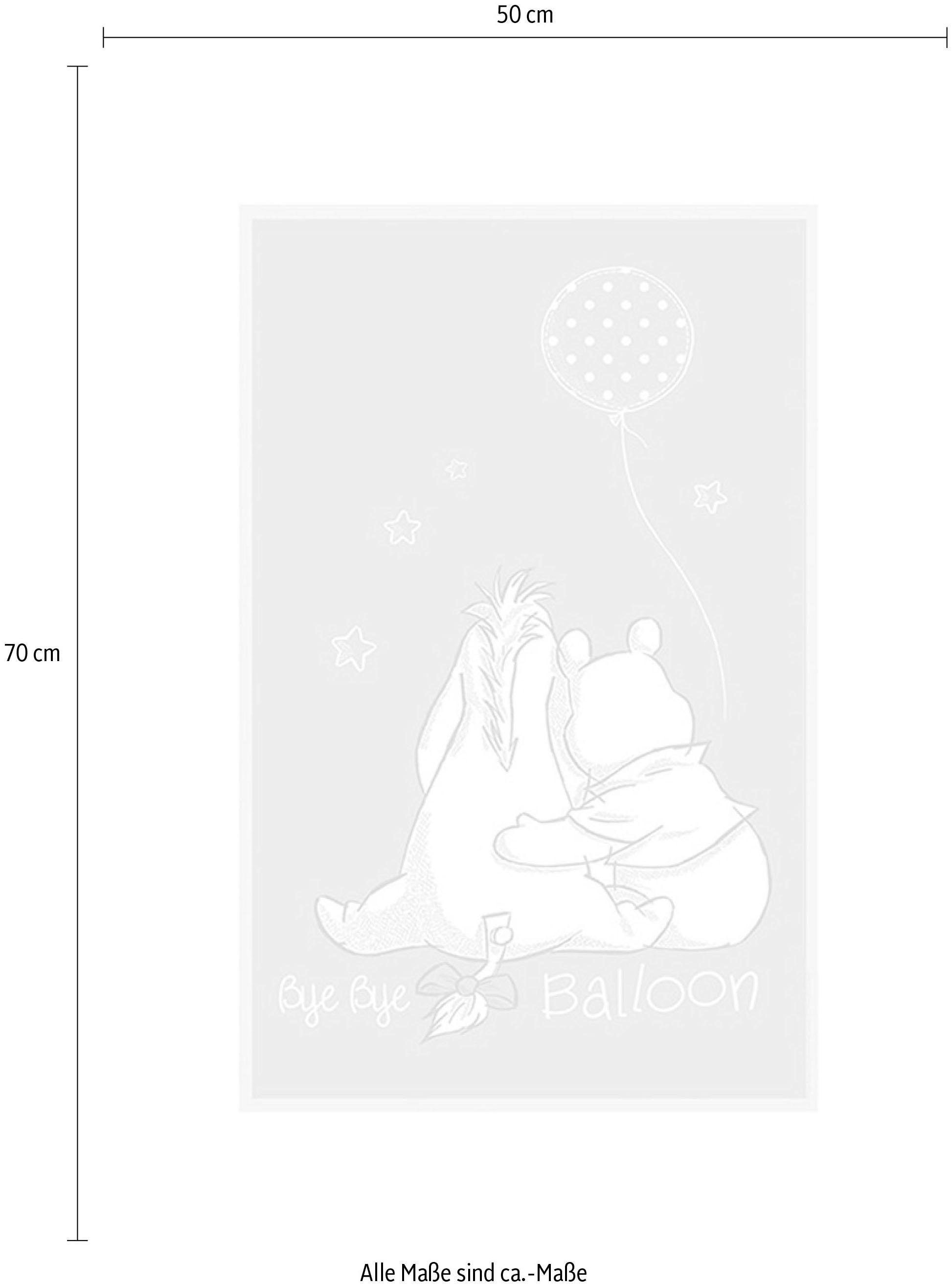 Komar Bild »Winnie the Pooh Bye Bye Balloon«, Disney, (1 St.), Wandbild zur Dekoration im Kinderzimmer - ohne Rahmen