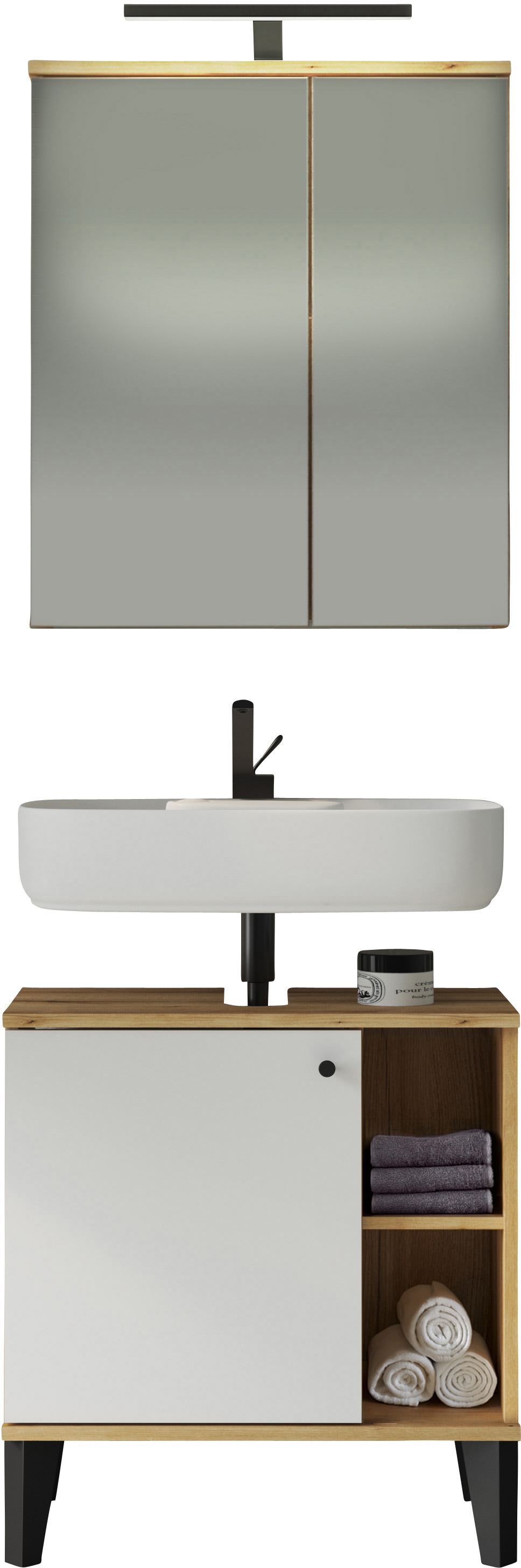 Home affaire Badmöbel-Set "OSLO, Bad im skandinavischen Design, 2-teiliges günstig online kaufen