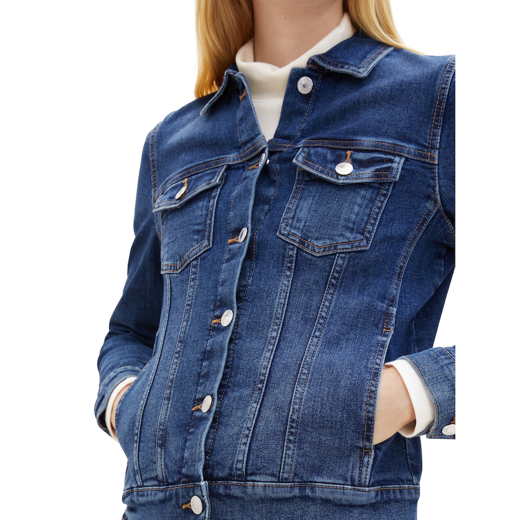 TOM TAILOR Denim Jeansjacke, im klassischen Look und mit Stretch