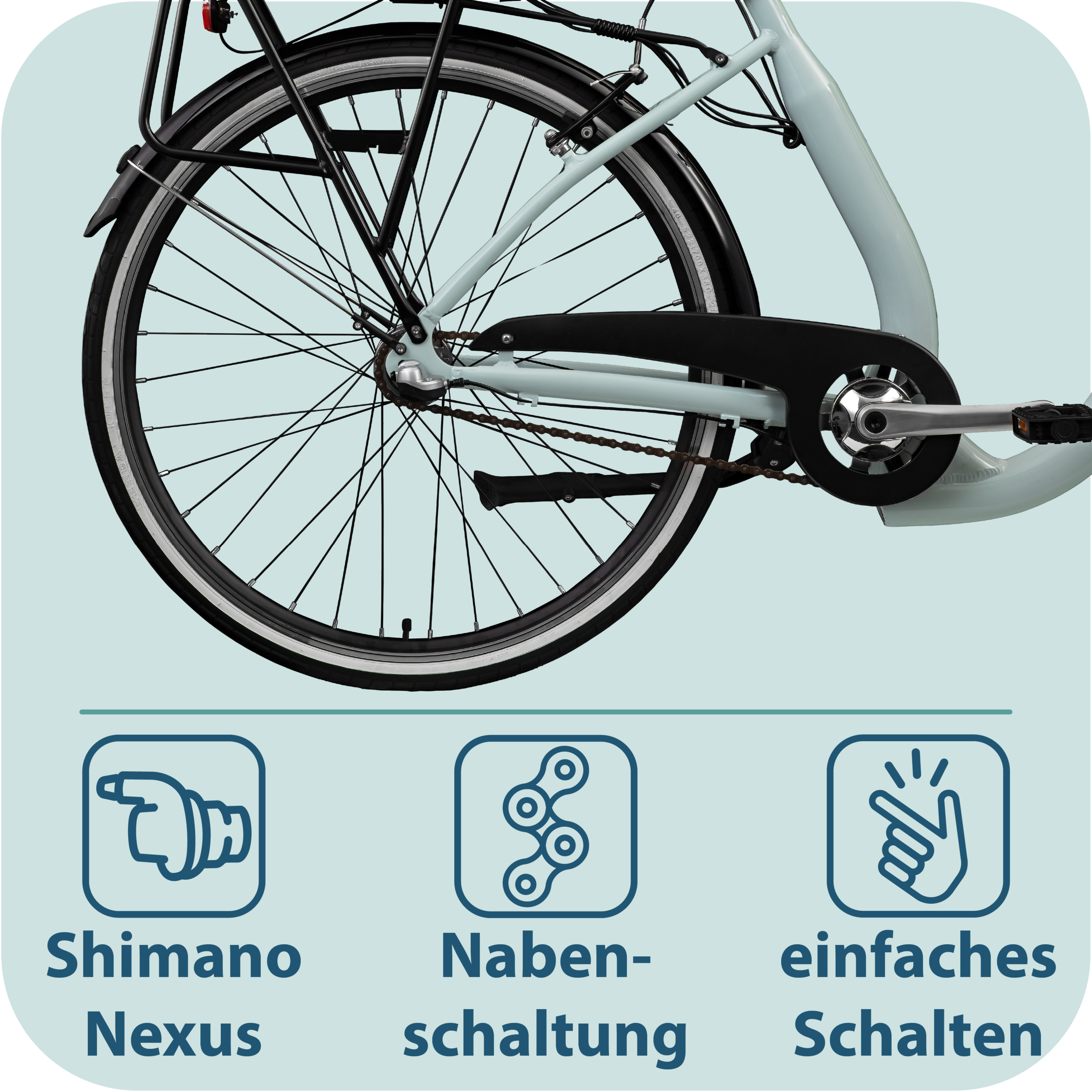 Tretwerk »Linea« 3 Gang Nabenschaltung Frontmotor 250 W