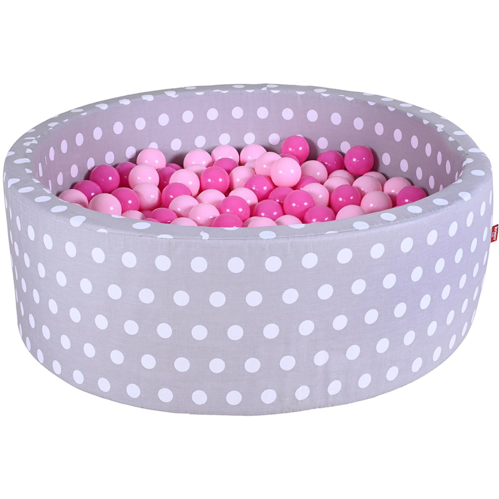 Knorrtoys® Bällebad »Soft, Grey White Dots«, mit 300 Bällen soft pink; Made in Europe