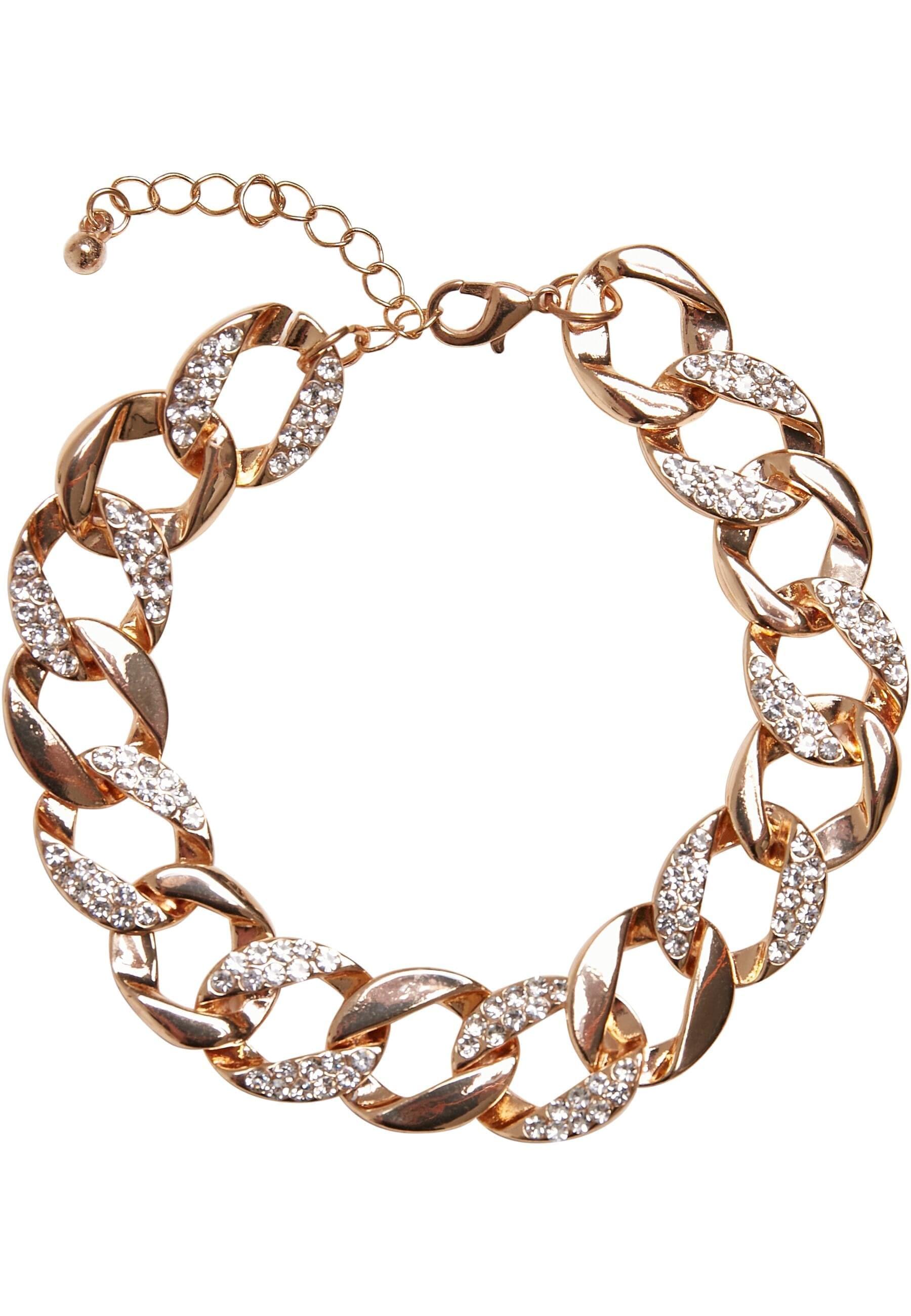 URBAN CLASSICS Bettelarmband »Urban Classics Unisex Basic Diamond Necklace And Bracelet Set«