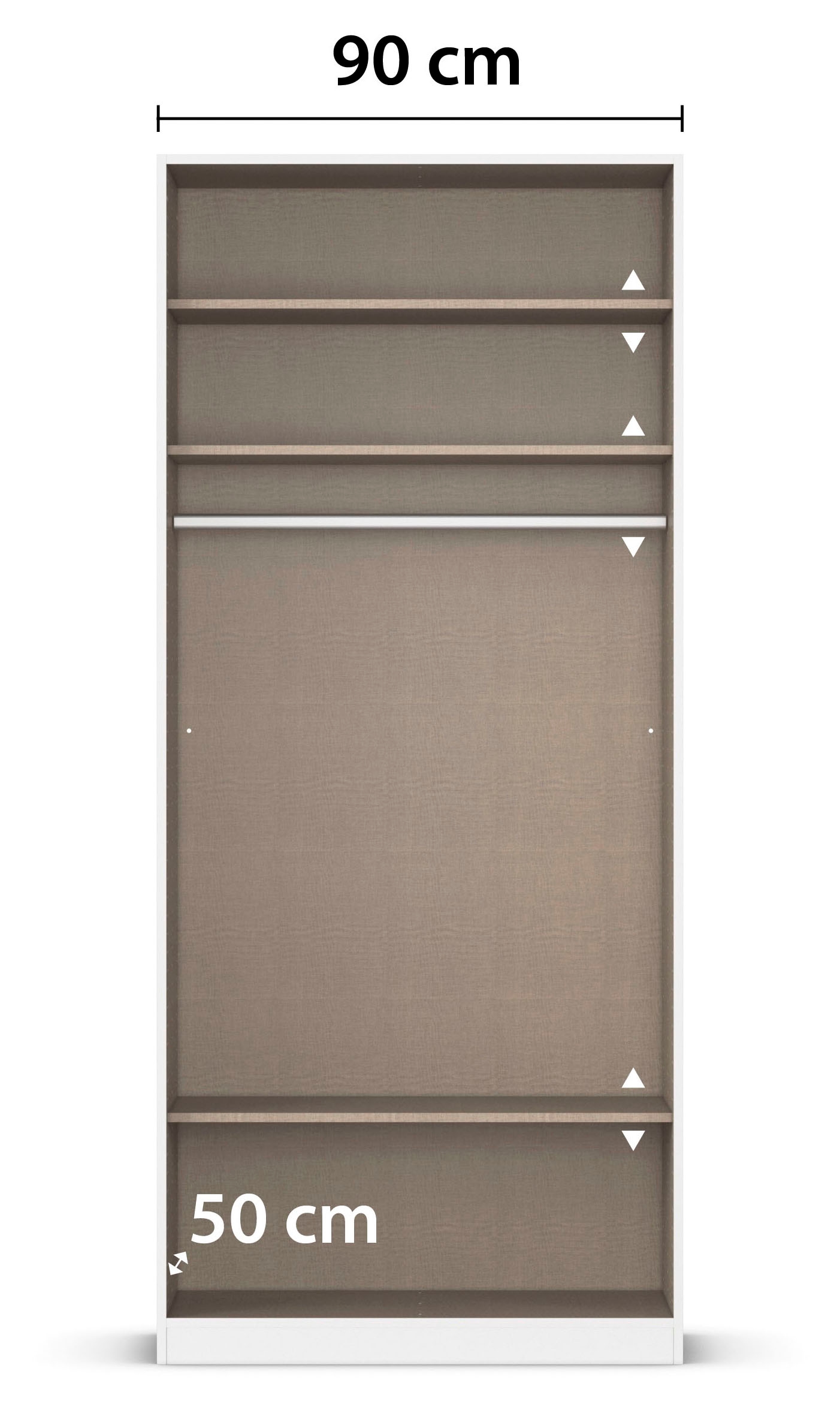 OTTO home Kleiderschrank »Mehrzweckschrank Aktenschrank Möbel Mietswohnung Garderobe AGORDO« durchdachte Innenausstattung kleine und große Räume MADE IN GERMANY