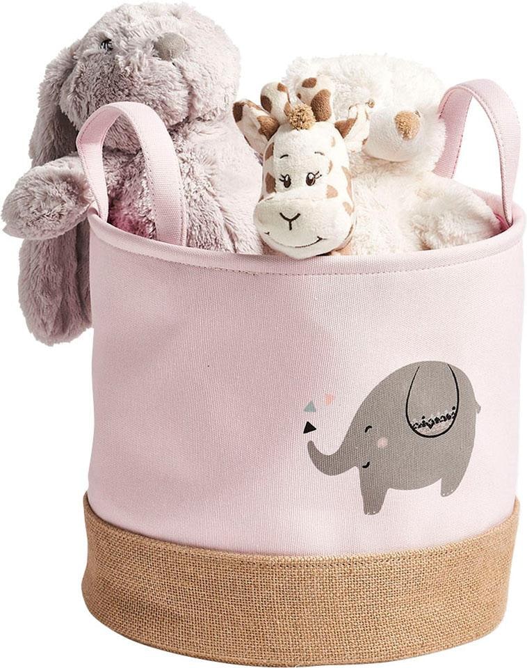 Zeller Present Aufbewahrungskorb »Elefant«, (Set, 2 St.), Niedliches Elefanten Tiermotiv