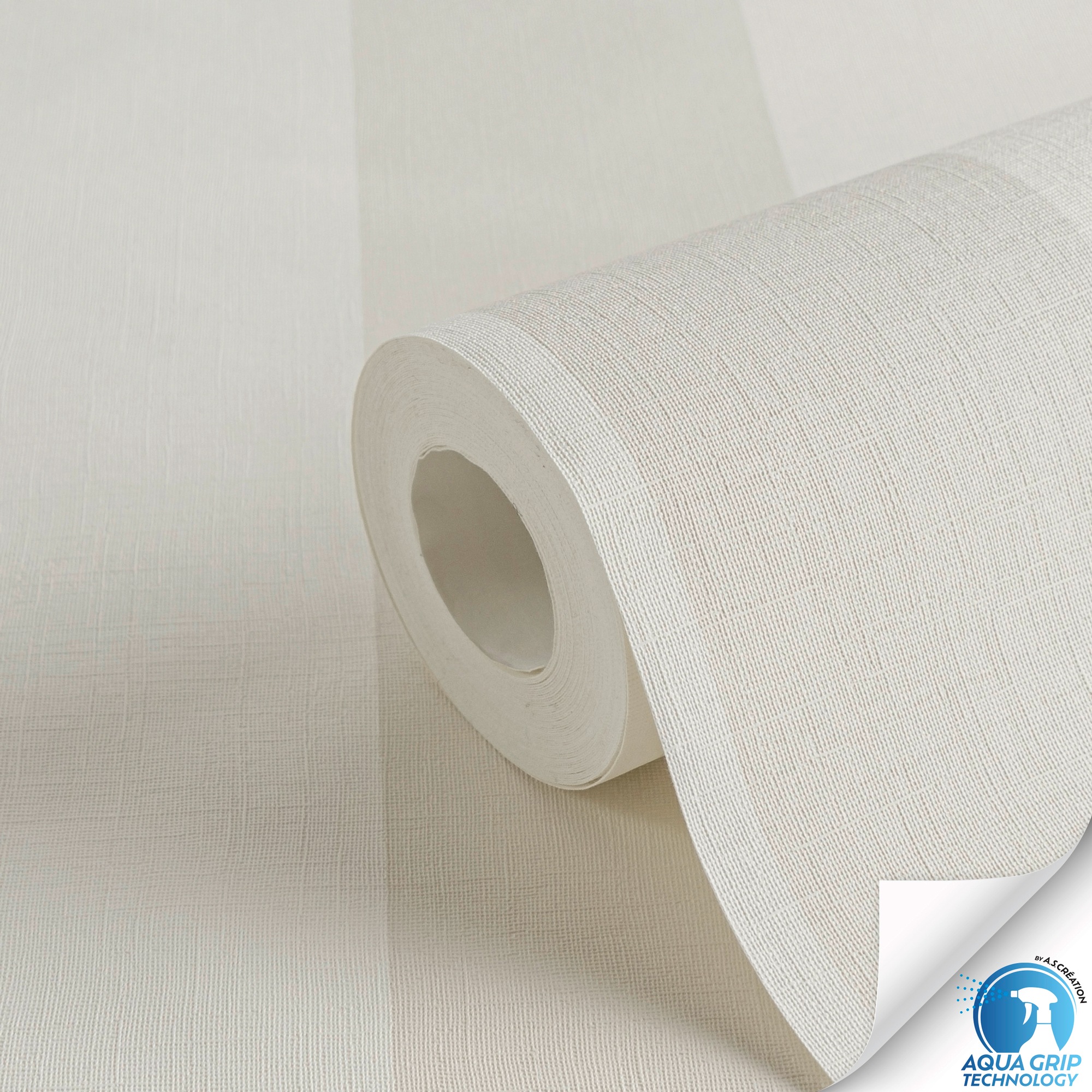 Thumbnail - living walls Vliestapete "DesignDrop vorgeleimte Tapete Streifen Beige Weiß Landhaus" matt strukturiert Streifentapete v...