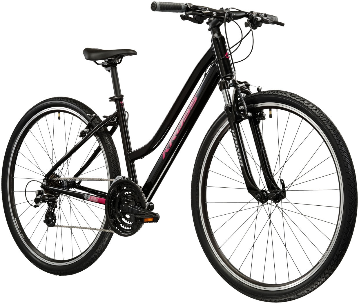 Kross Crossrad »Crossrad Damen 28" Evado 2.0 schwarz 21 Gänge« 21 Gang Shimano ALTUS M310 Schaltwerk Kettenschaltung