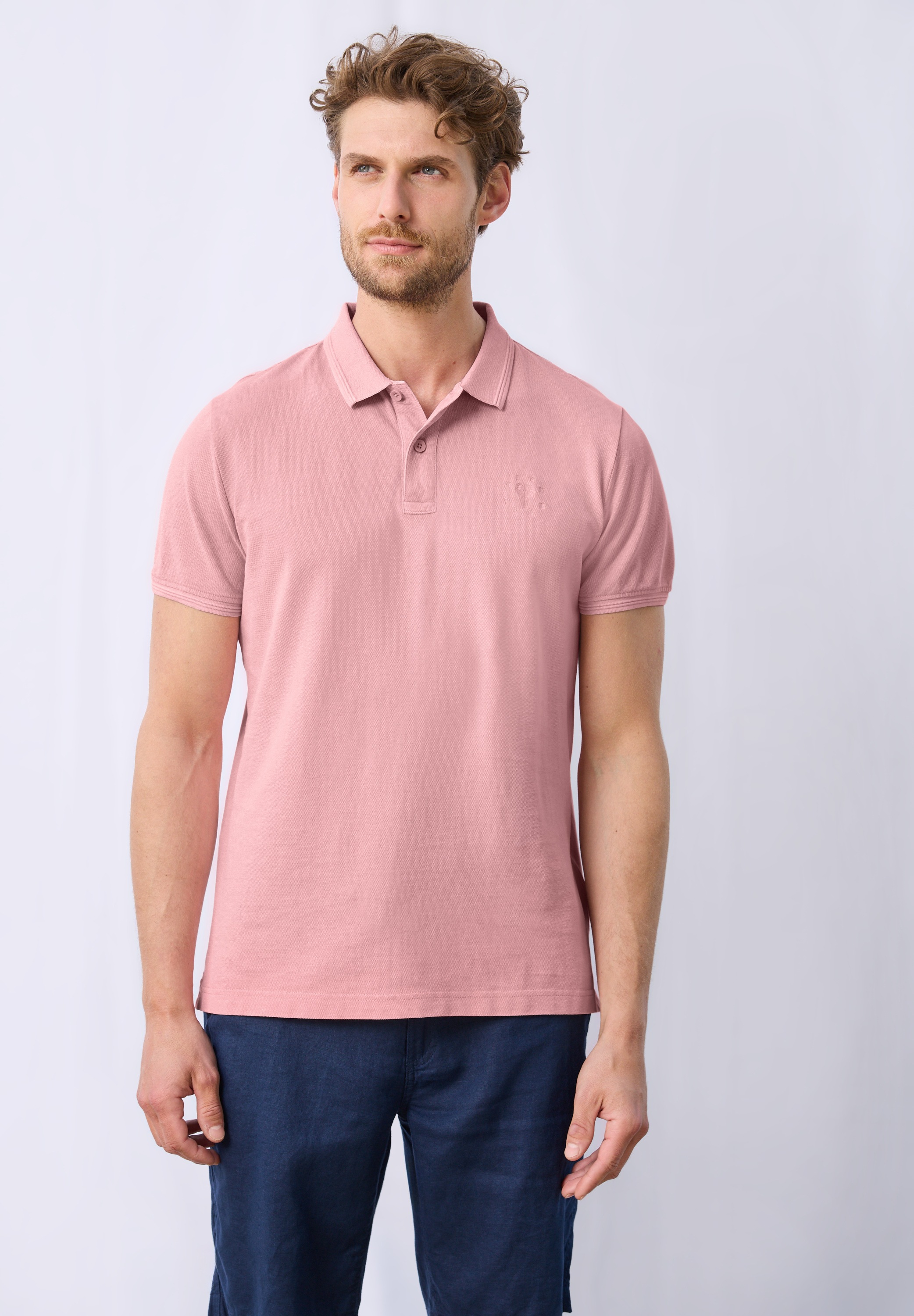 STREET ONE MEN Poloshirt, mit Seitlichen Einschlitzen am Saum günstig online kaufen