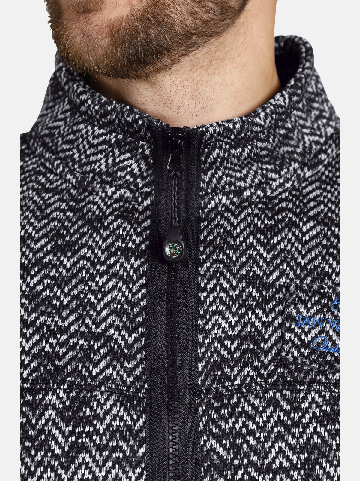 Jan Vanderstorm Sweatjacke »Strickfleecejacke KOLMUND«