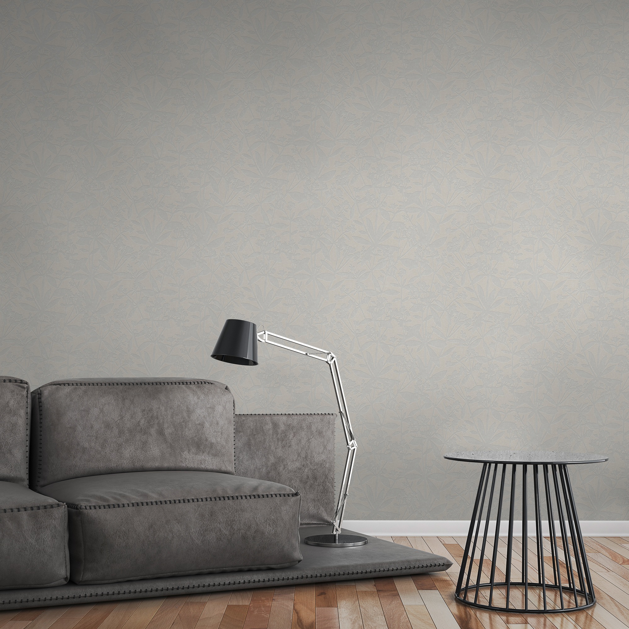 A.S. Création Vliestapete »Terra Tapete Blätter Floral«, matt-gemustert-neutral, Natur-Tapete Landhaus Tapeten Wohnzimmer Schlafzimmer Küche modern