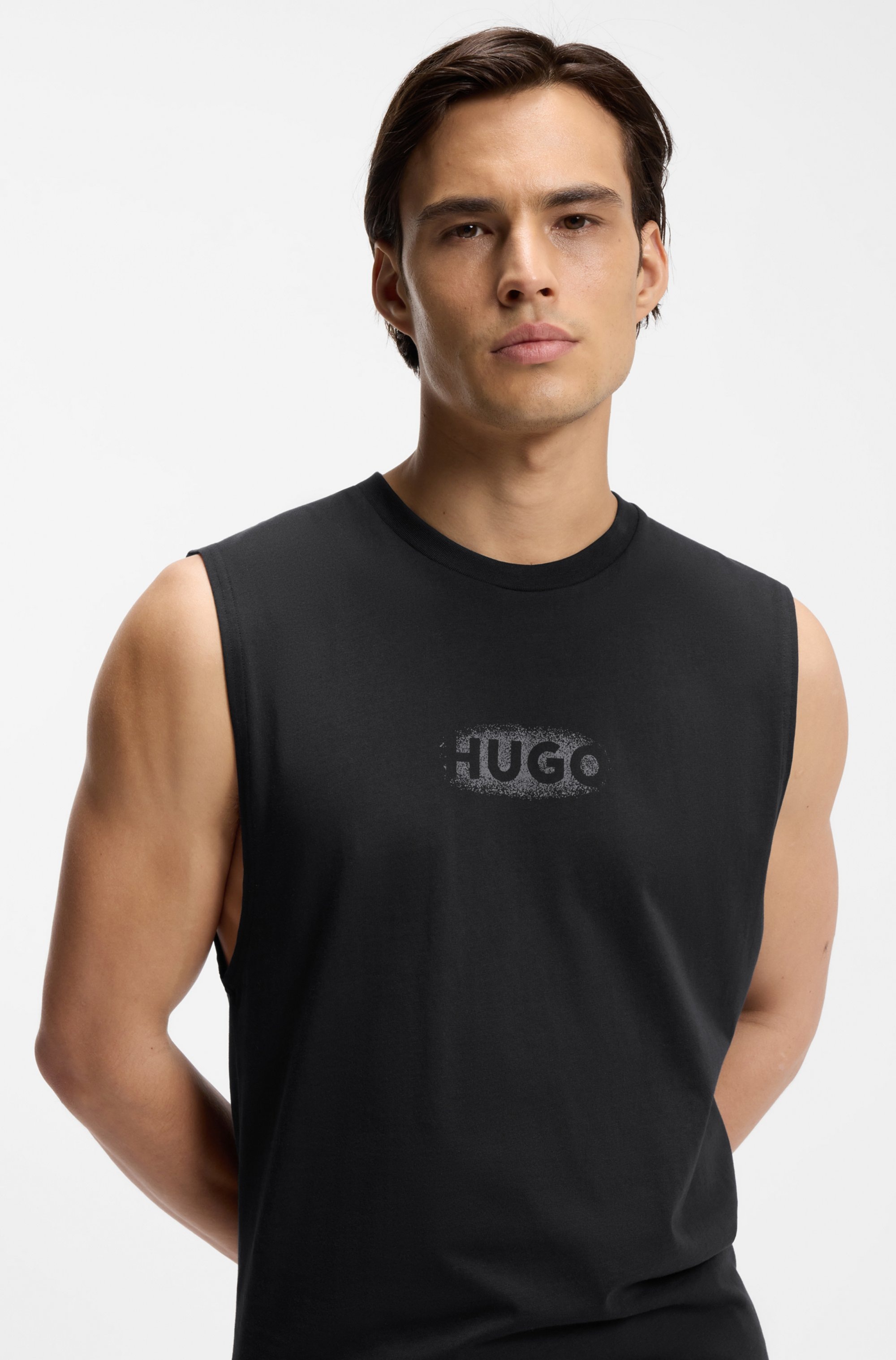 HUGO Underwear Tanktop aus Baumwoll-Jersey mit Logo-Print günstig online kaufen