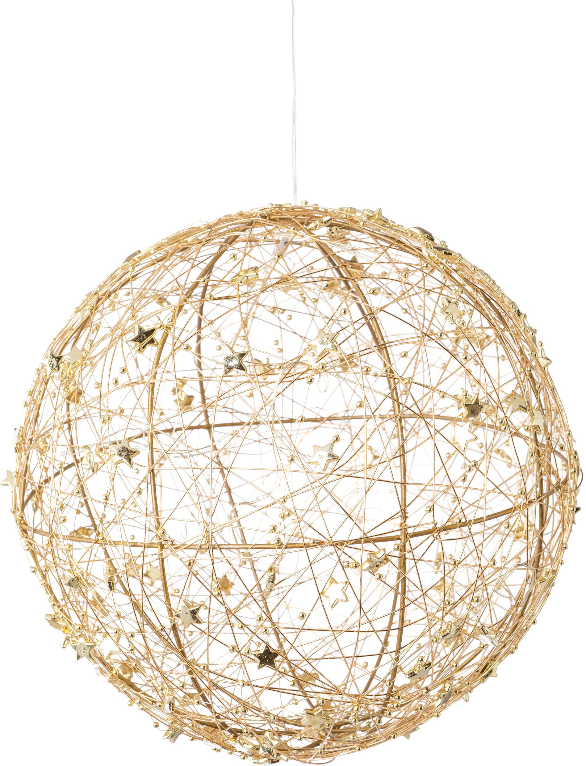 10 kleinen »Metalldraht-Kugel«, Dekolicht | BAUR light mit dekoriert Sternen, Creativ mit Timerfunktion flammig-flammig, LED