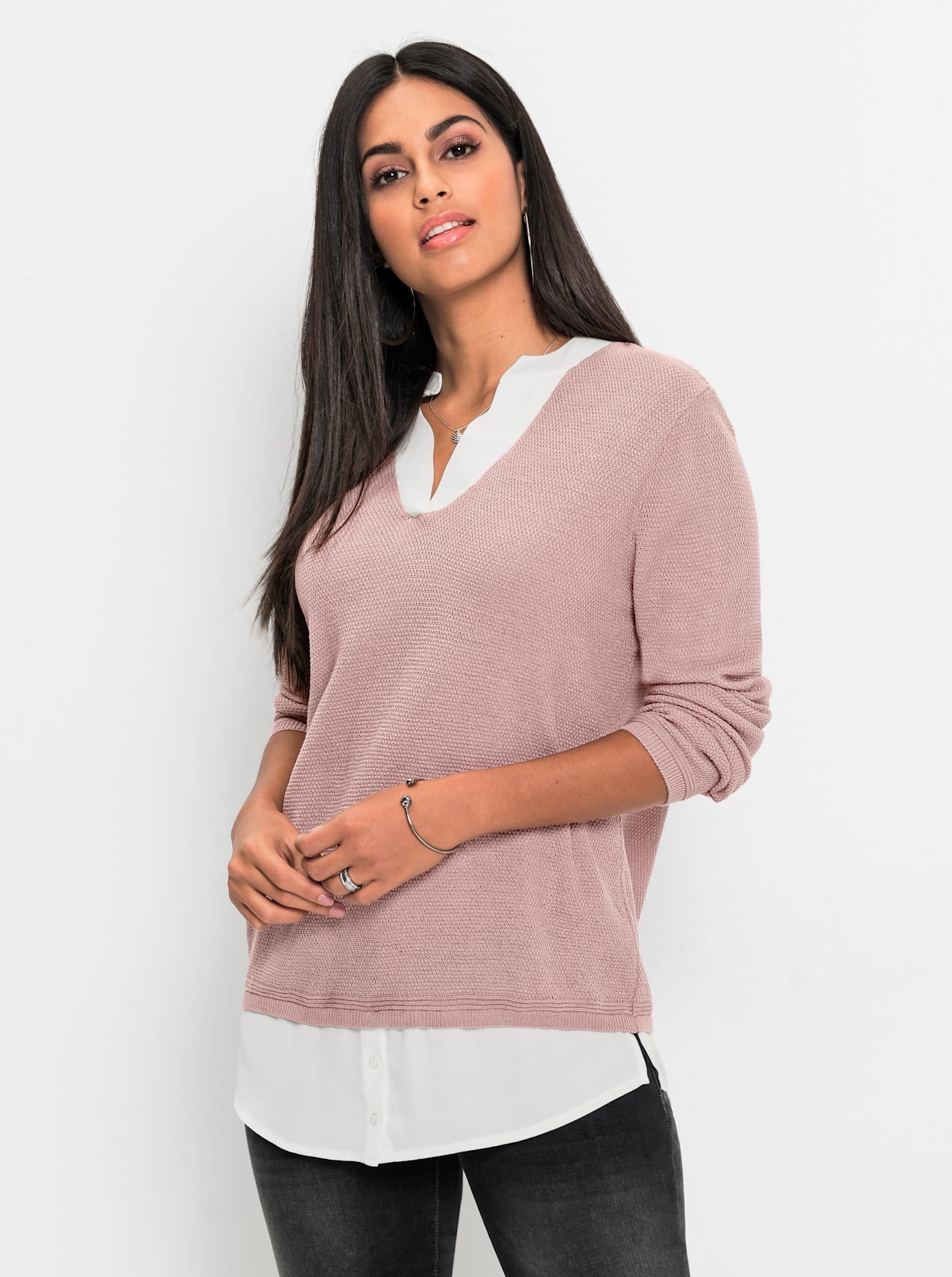 Inspirationen 2-in-1-Pullover »2-in-1-Pullover«