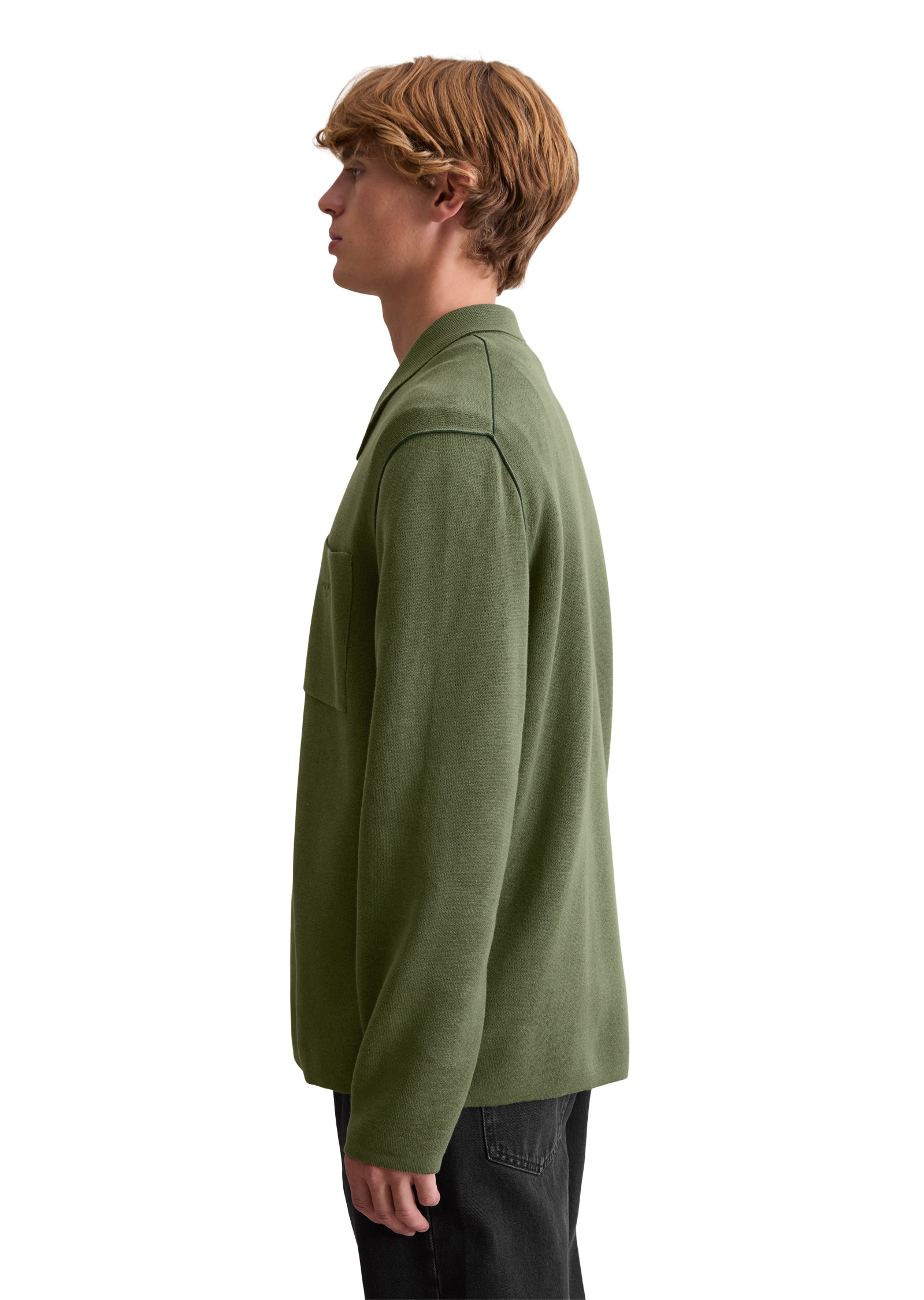 Marc O'Polo DENIM Cardigan »mit Reißverschluss und Polokragen«