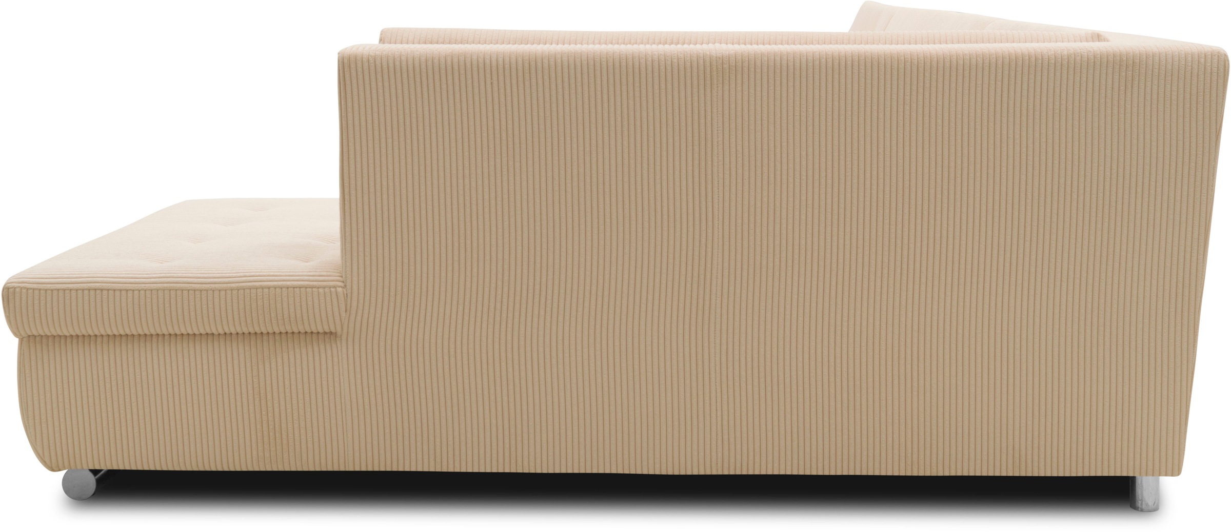 DOMO collection Wohnlandschaft »Treviso incl. Zierkissen, moderne Steppung, XXL: B/T/H: 364/201/83 cm«, wahlweise mit Bettfunktion, in vielen Bezugsarten auch in Cord U-Form