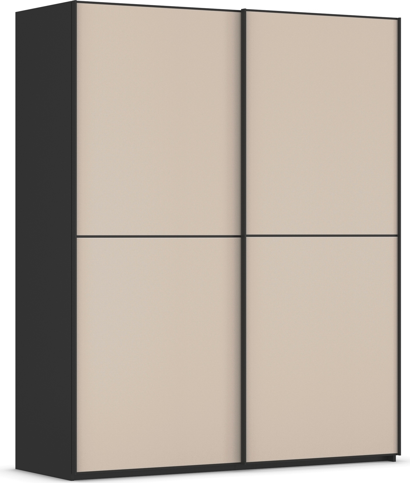Schwebetürenschrank RAUCH, B:181cm H:223cm T:68cm, beige, Holzwerkstoff, Schränke, "Kleiderschrank Schrank Garderobe Schlafzimmerschrank SCALE-DUO",