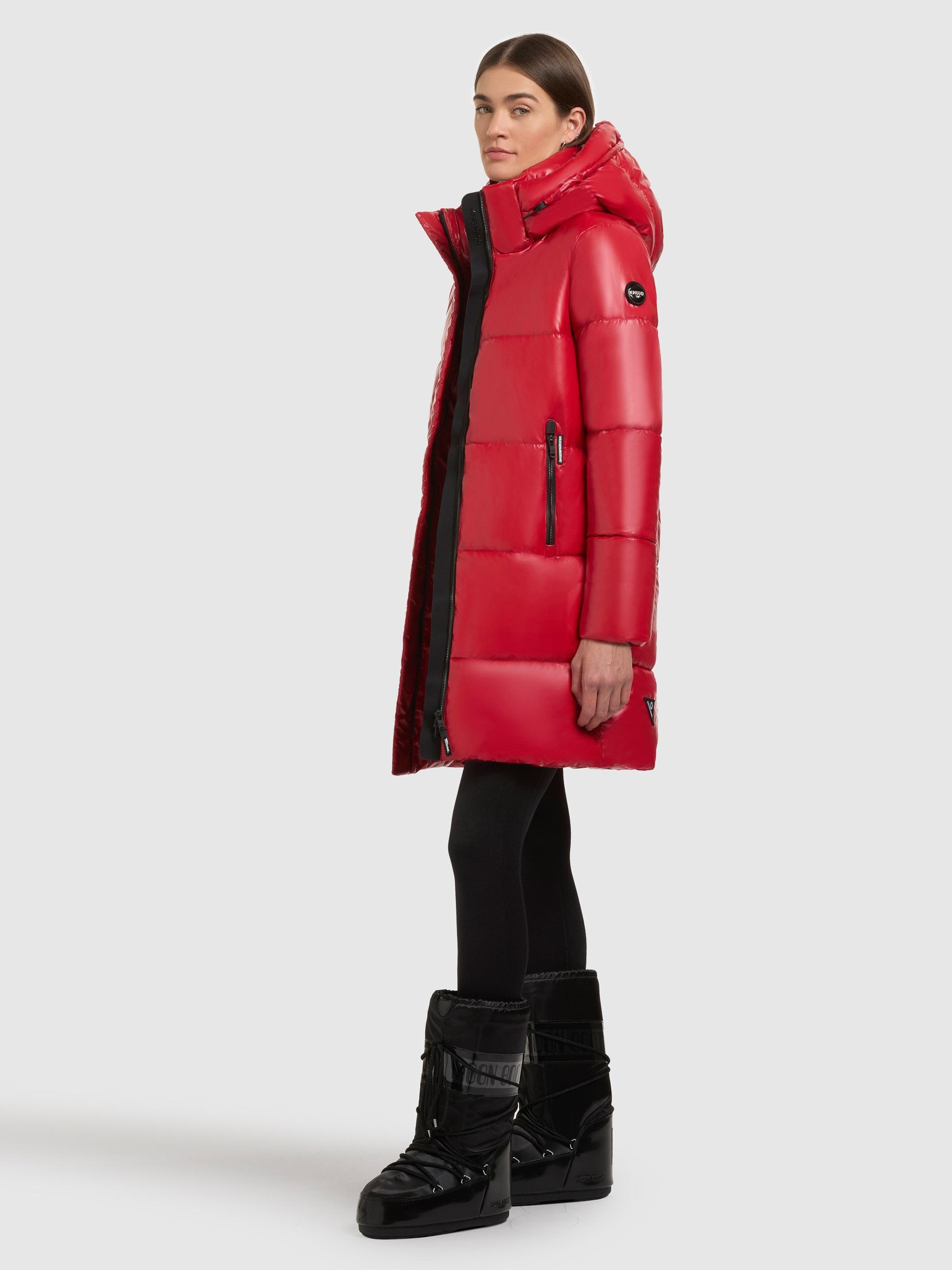 khujo Steppmantel »Haya Shiny-YM«, Wasserdichter gesteppter Damen Winter Kurzmantel