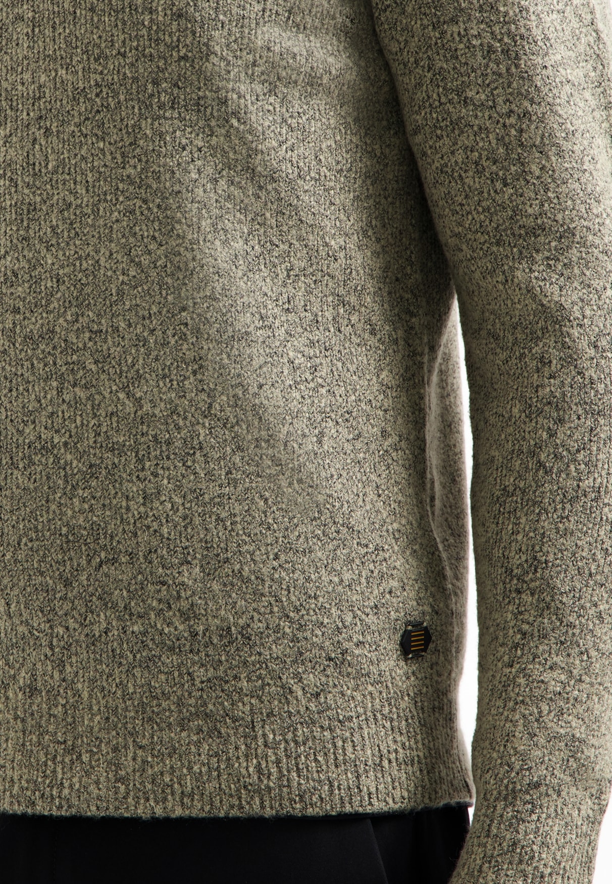 NO EXCESS Stehkragenpullover »No Excess Wollpullover mit hohem Reißverschluss«