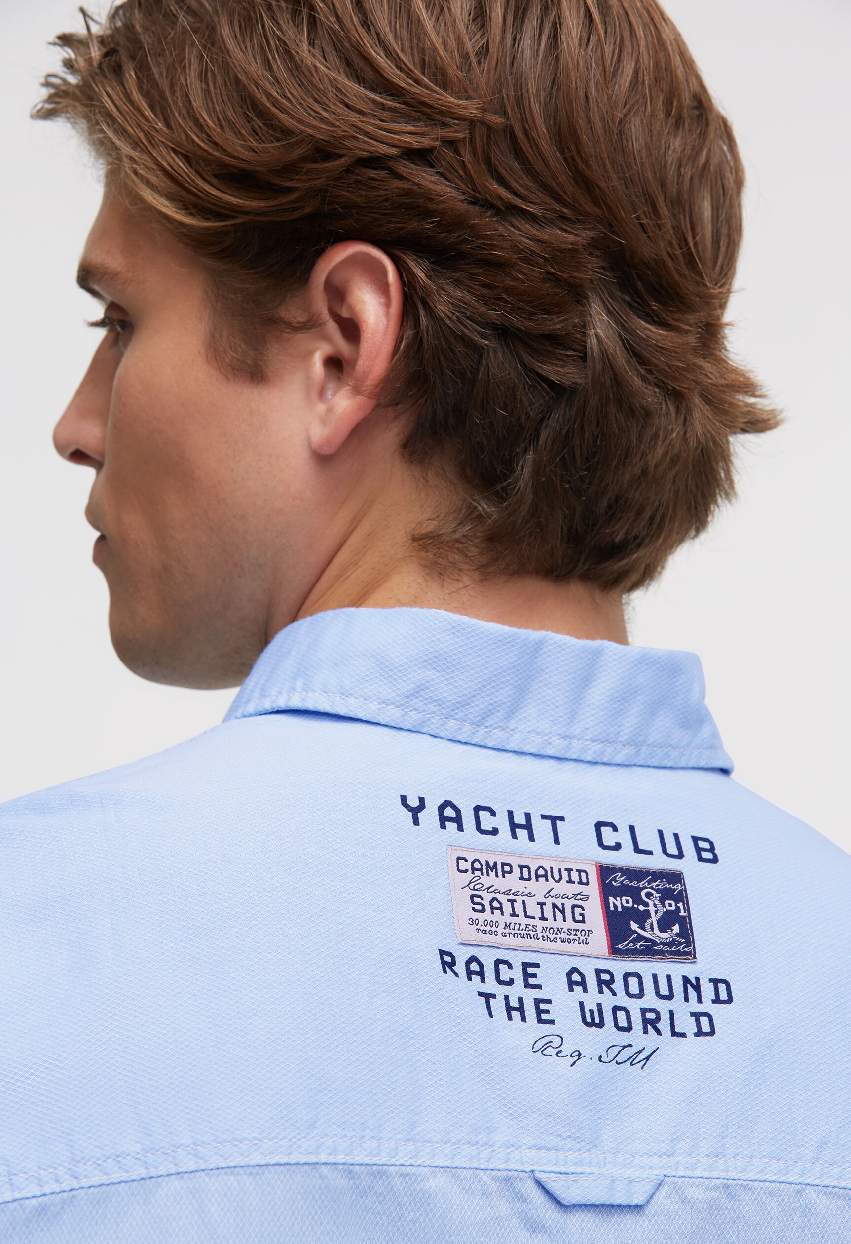 CAMP DAVID Langarmhemd mit Kentkragen